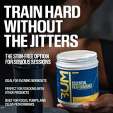 Raw Nutrition, Bum Essentials, Essential Performance, Non-Stim Training Formula, Blue Rathberry , 21.8 oz (618 g)