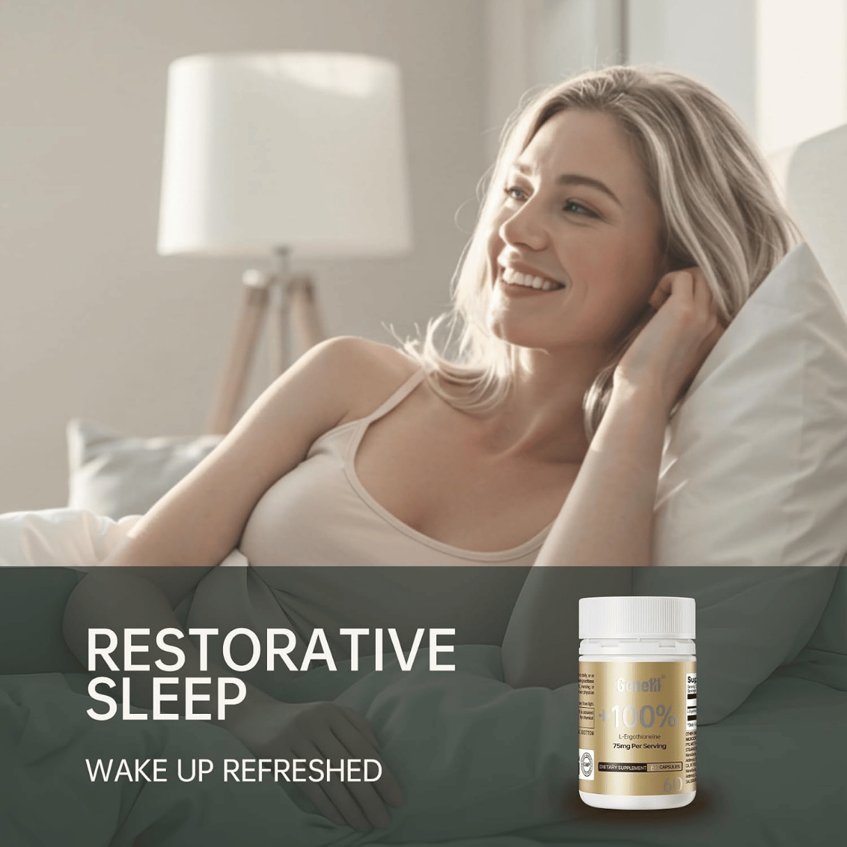 GeneIII, L-Ergothioneine, 75mg, 60 Capsules