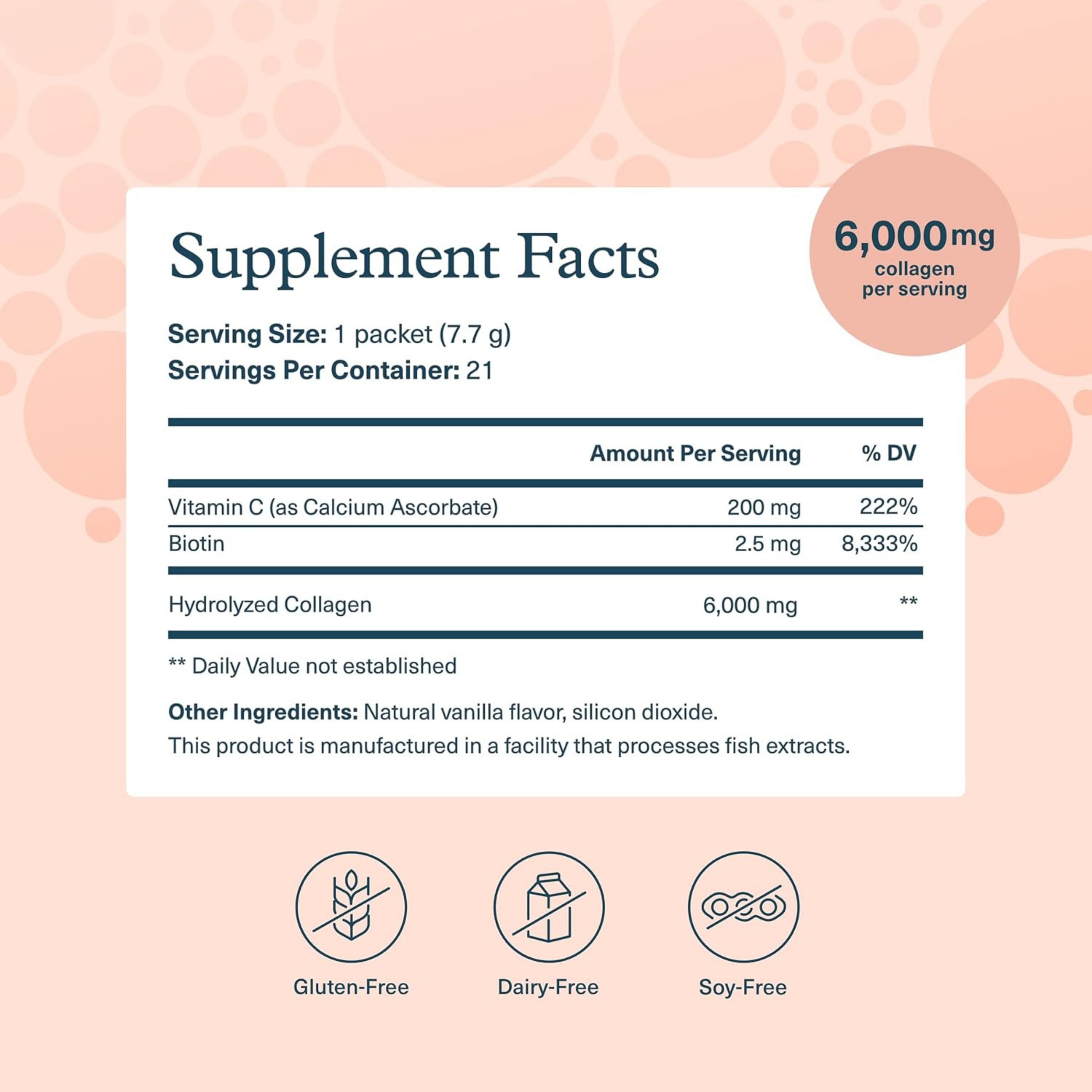 Youtheory, Collagen Powder, Vanilla Flavor, 21 Packets, 5.7 OZ Ounce