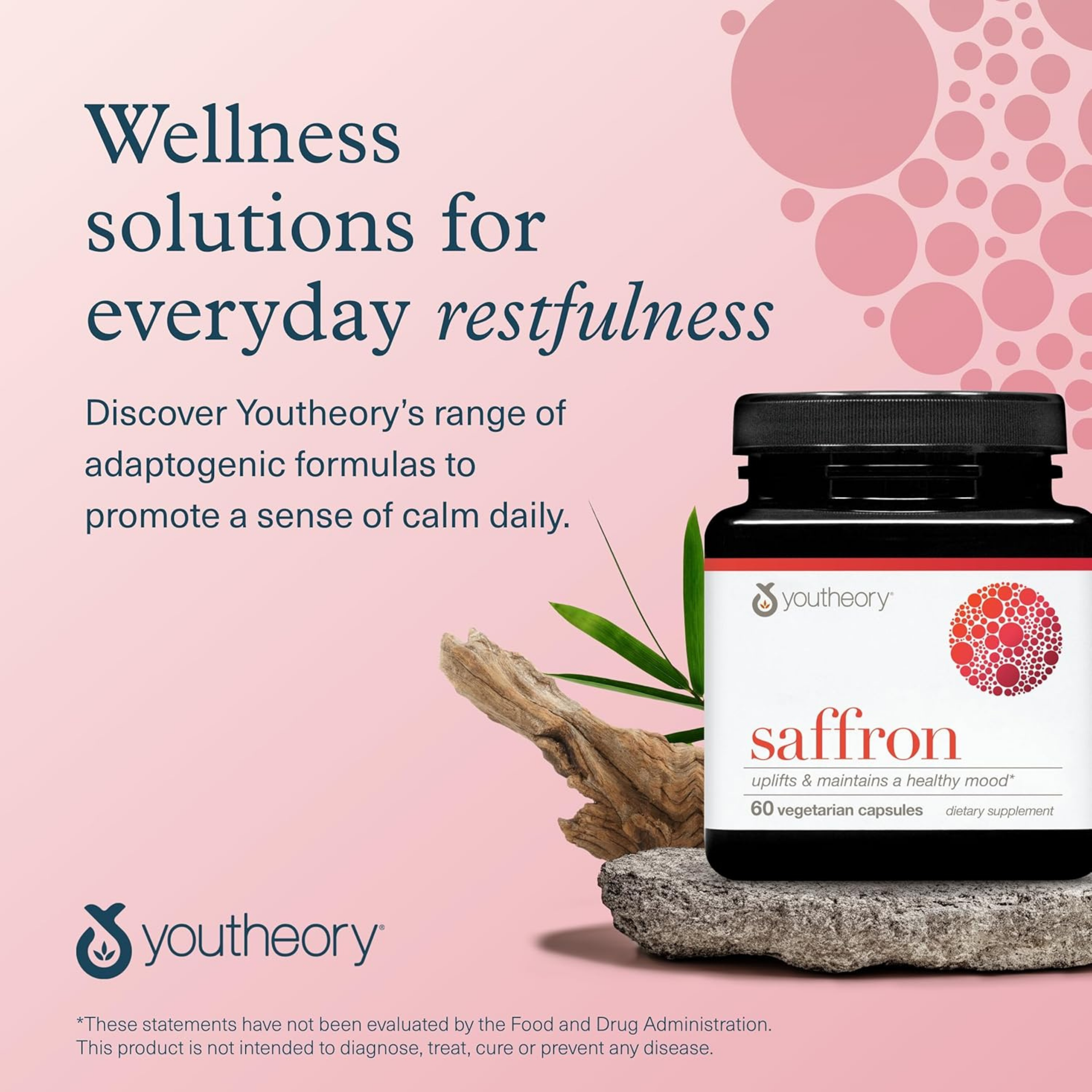 Youtheory, Saffron, 60 Vegetarian Capsules