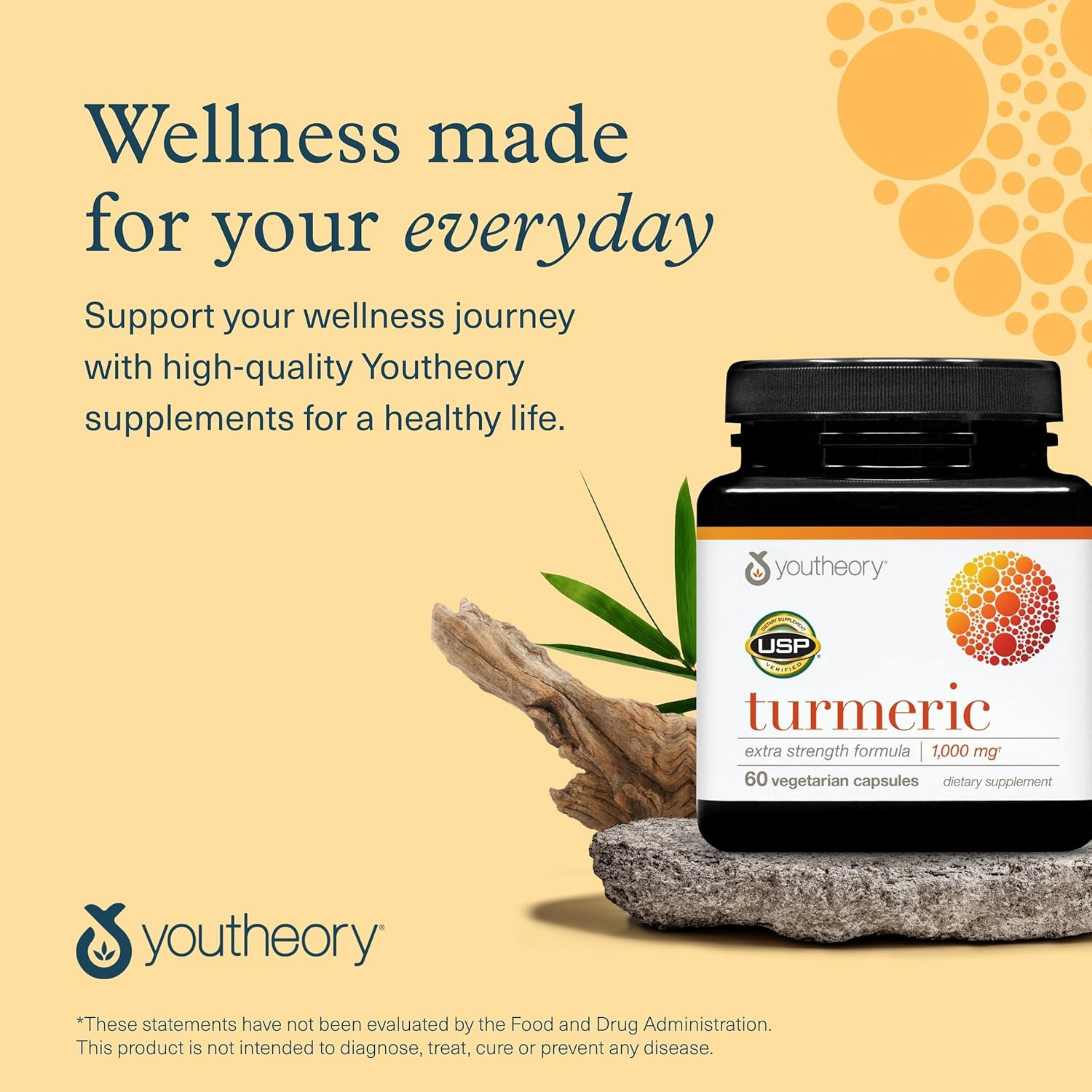 Youtheory, Turmeric Extra Strength, 1000 Mg, 60 Vegetarian Capsules
