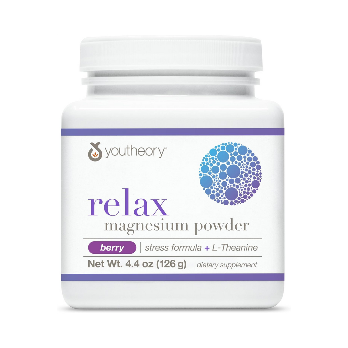 Youtheory, Relax Magnesium Powder, Berry, 4.4 OZ Ounce