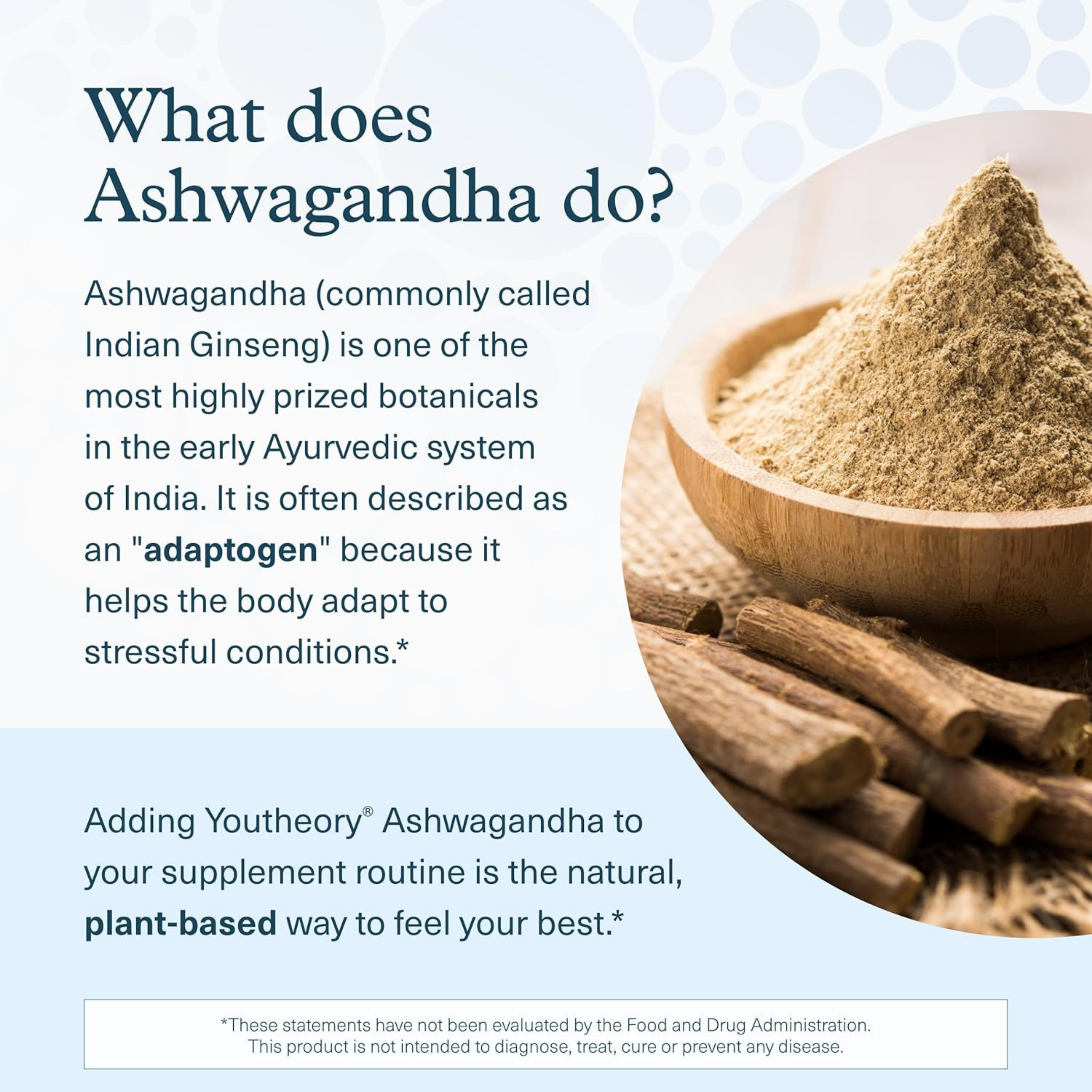 Youtheory, Ashwagandha, 1000 Mg, 60 Vegetarian Capsules