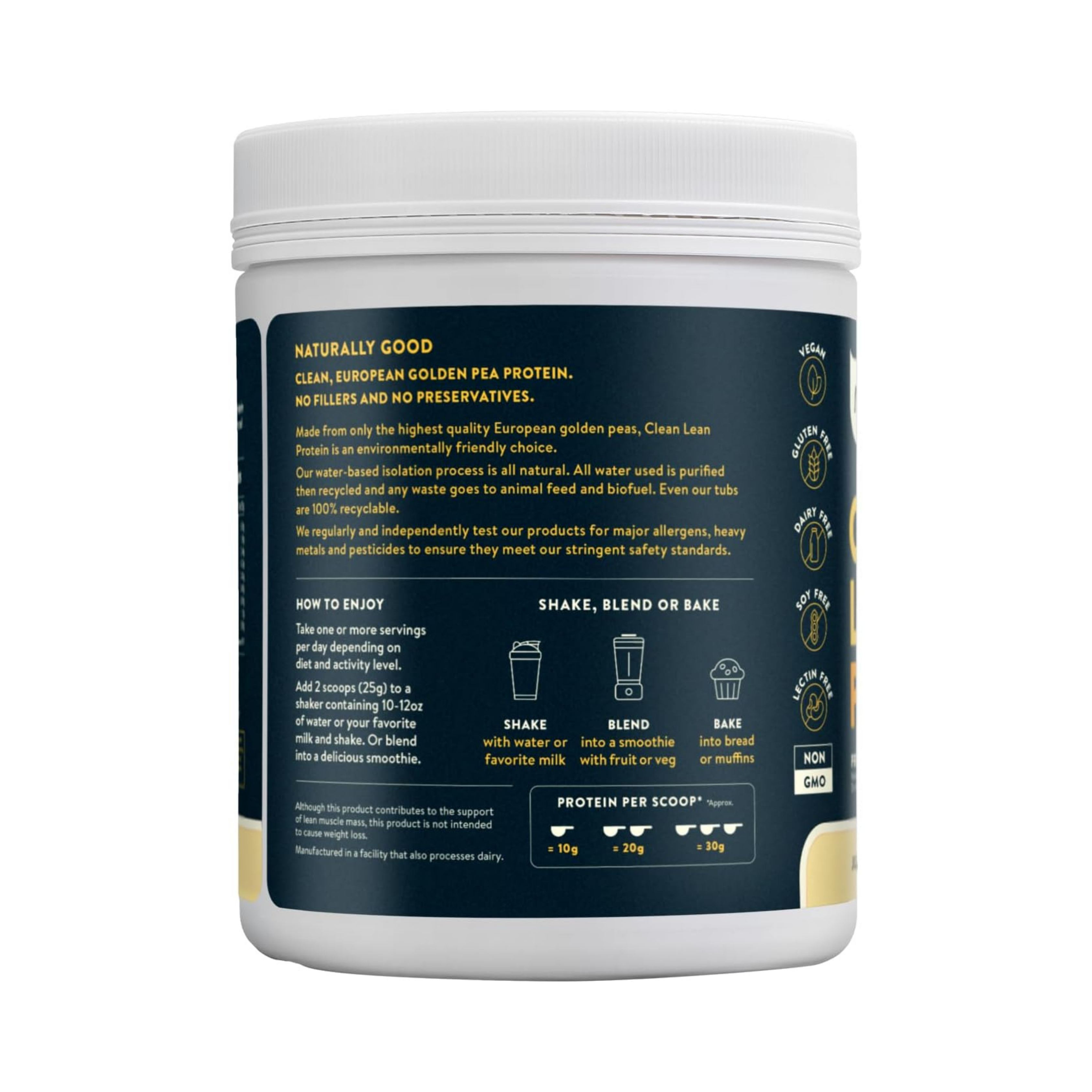 Nuzest, Pea Protein Powder, Clean Lean Protein, Just Natural, 20 Servings, 1.1 lb