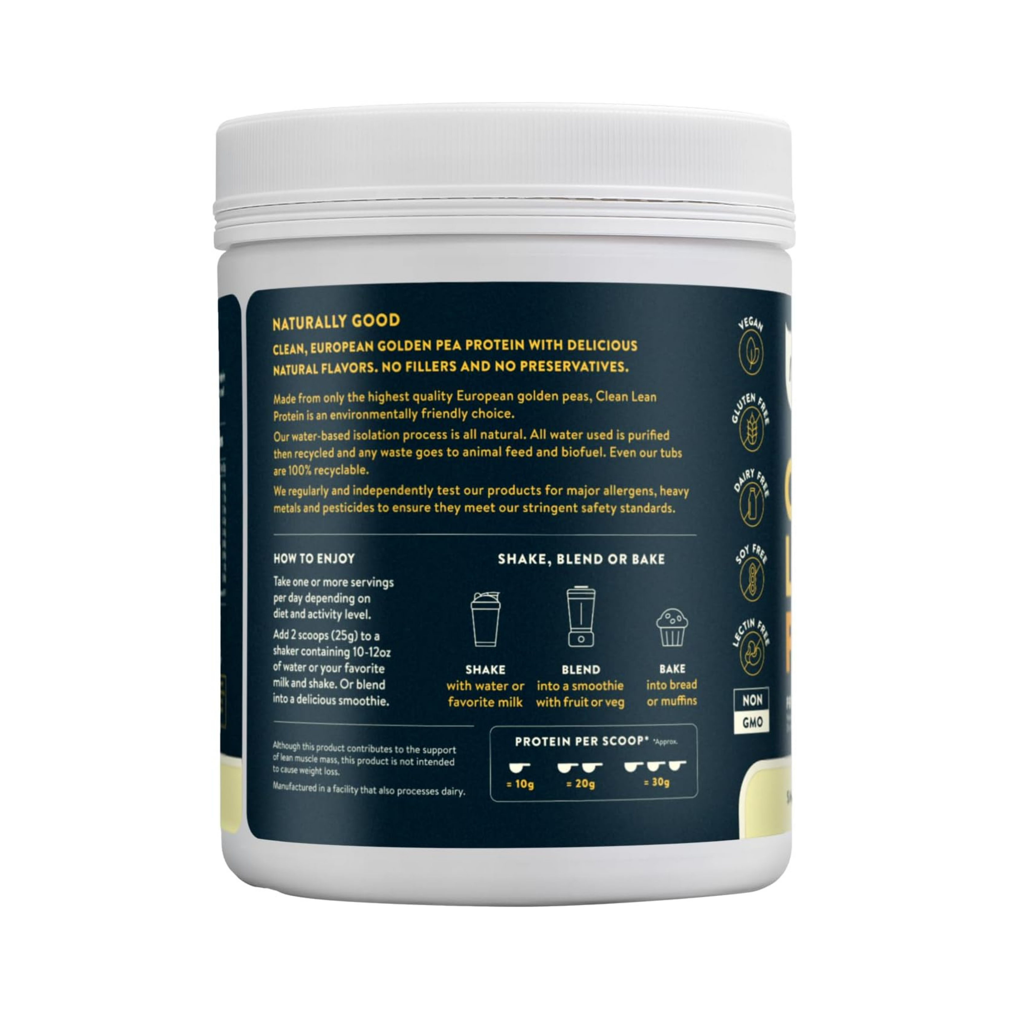 Nuzest, Pea Protein Powder, Clean Lean Protein, Smooth Vanilla, 20 Servings, 1.1 lb