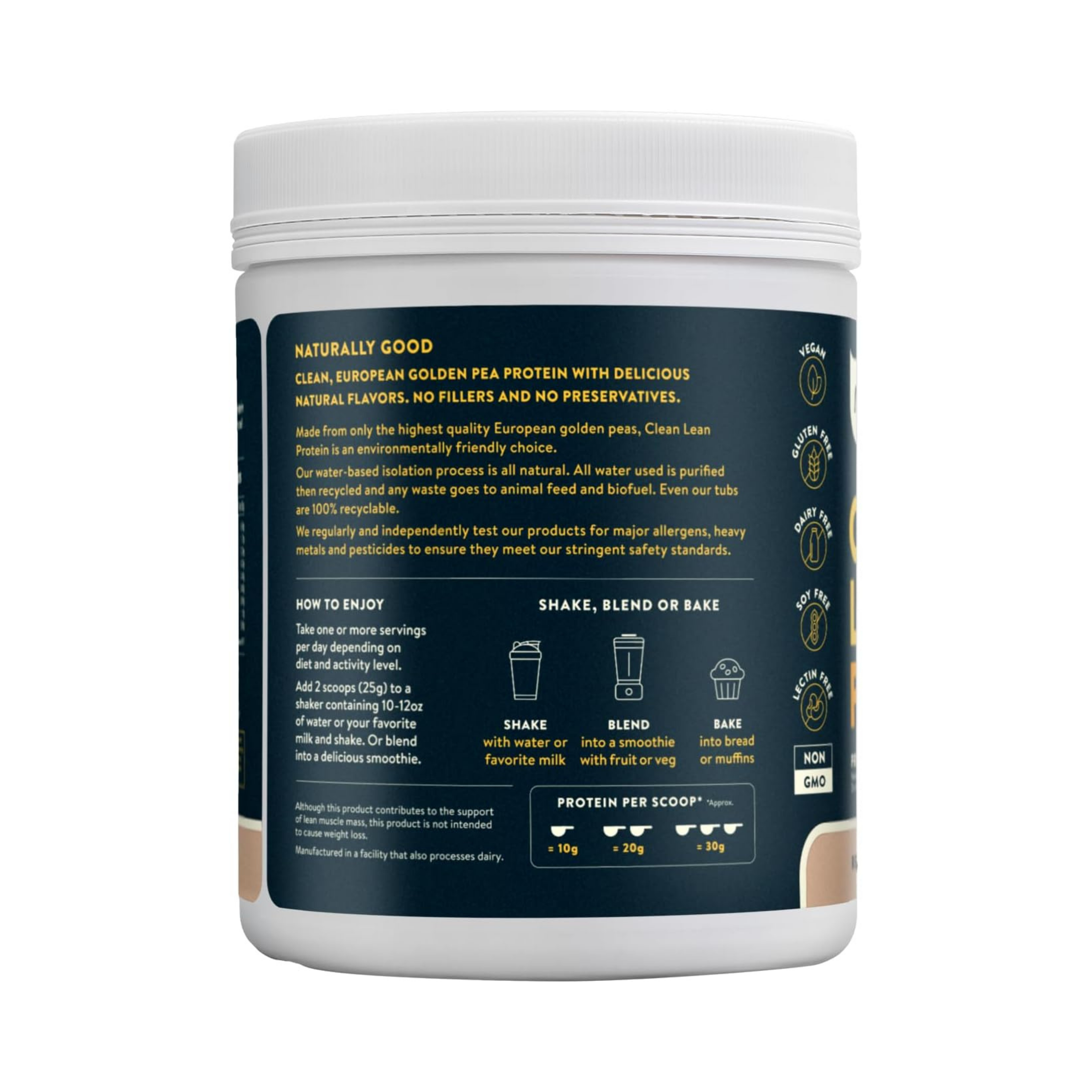 Nuzest, Pea Protein Powder, Clean Lean Protein, Real Coffee, 20 Servings, 1.1 lb
