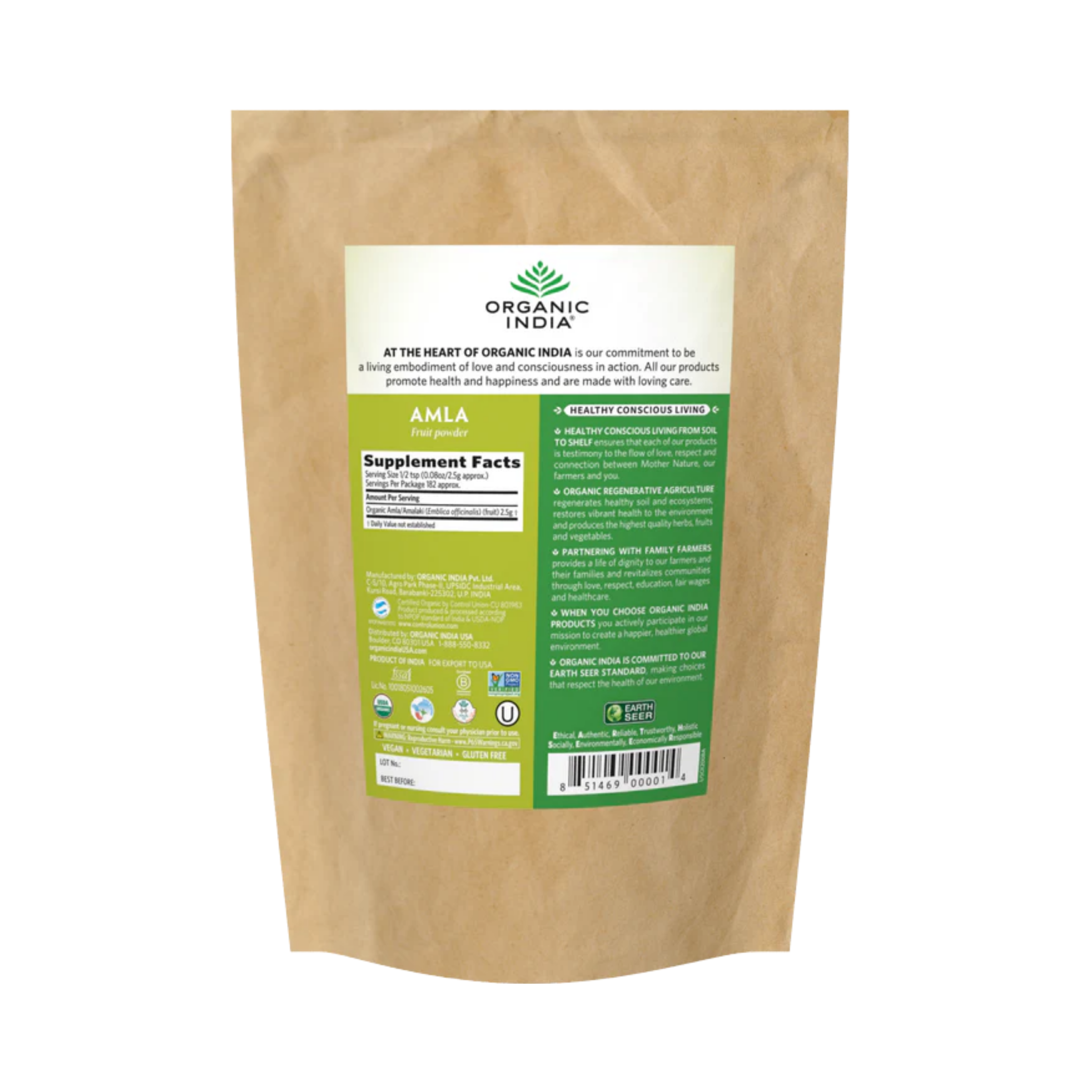 Organic India, Amla Fruit Powder, 16 Oz