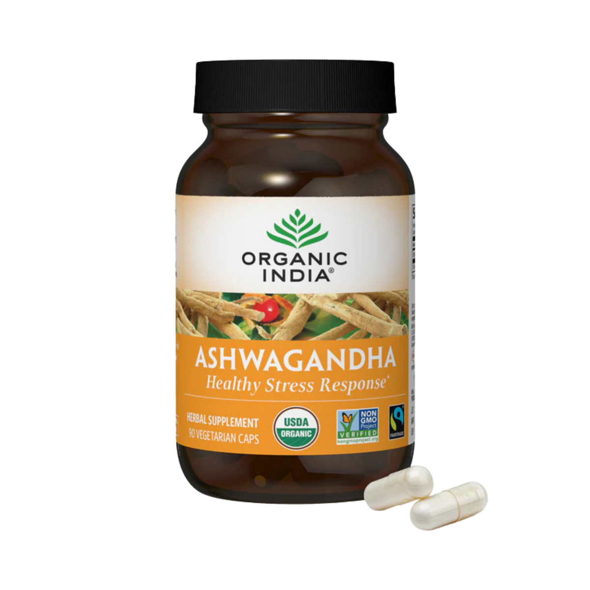 Organic India, Ashwagandha, 800 Mg, 90 Vegetarian Caps