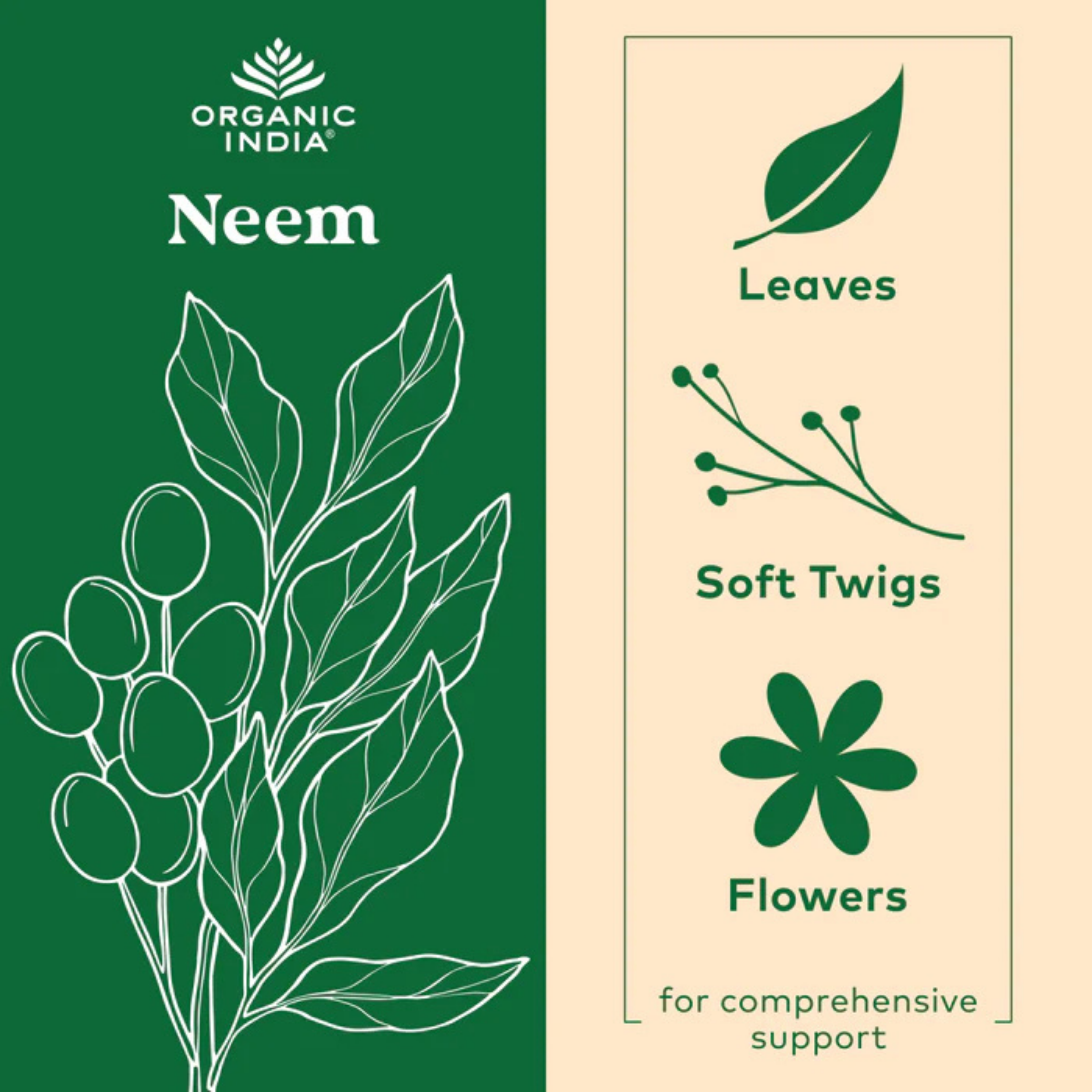Organic India, Neem, 90 Vegetarian Caps