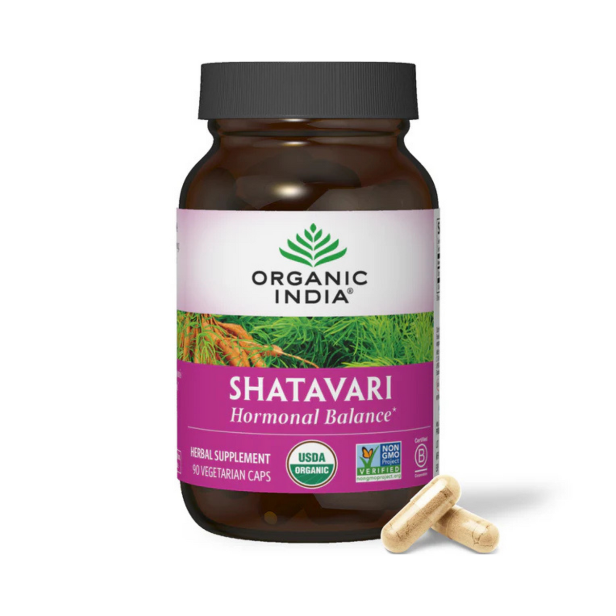 Organic India, Shatavari, 800 Mg, 90 Vegetarian Caps