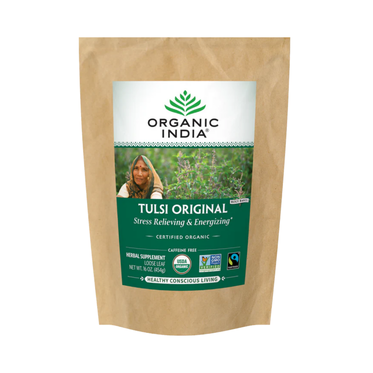 Organic India, Tulsi Loose Leaf Tea, Original, Caffeine-Free, 16 Oz