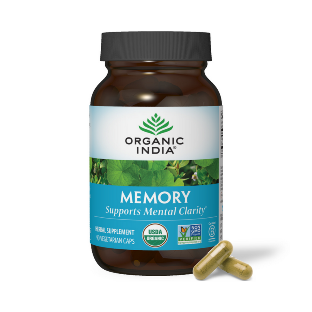 Organic India, Memory, 90 Vegetarian Caps