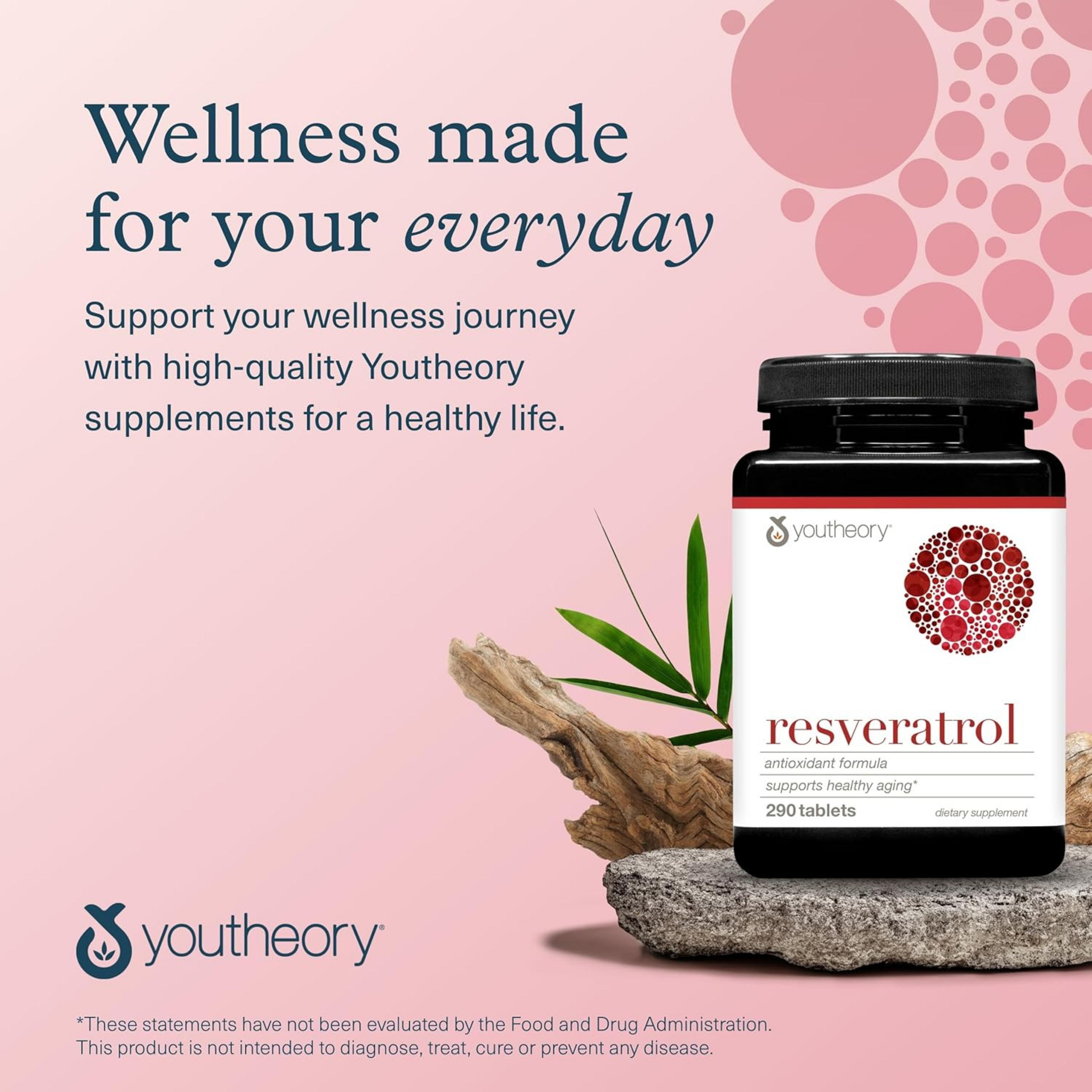 Youtheory, Resveratrol Advanced Antioxidant Formula,  290 Tablets