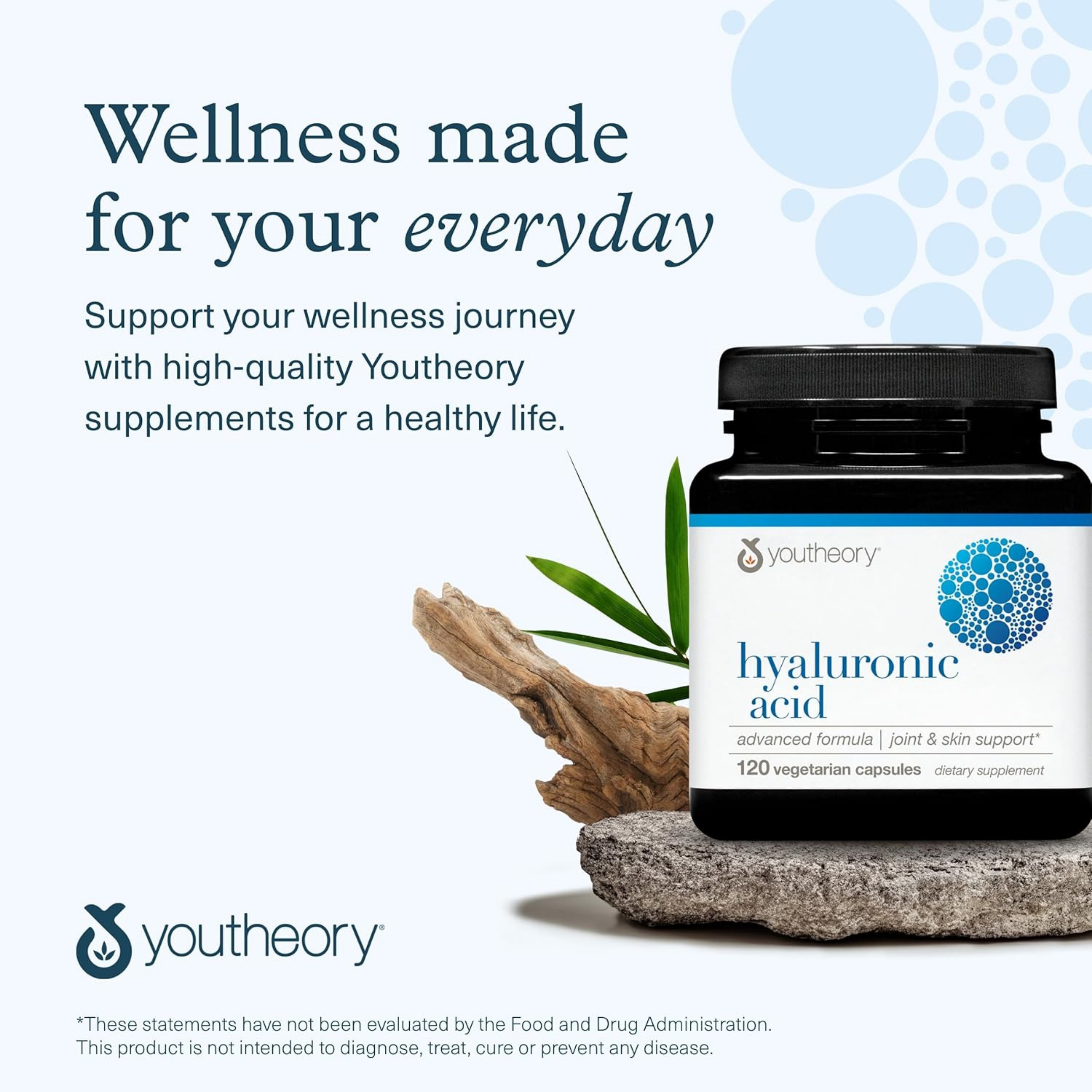Youtheory, Hyaluronic Acid, Advanced Formula, 120 Vegetarian capsules