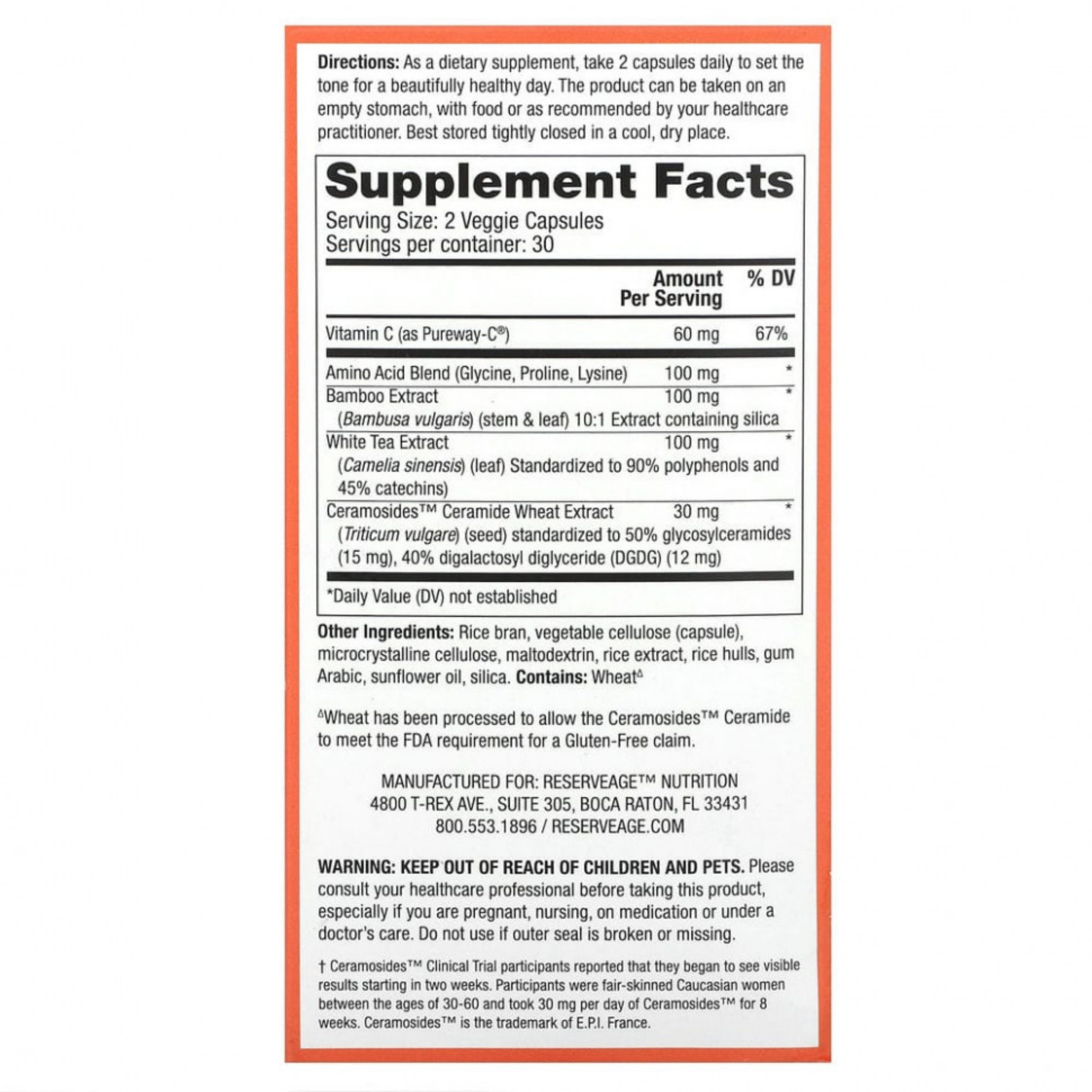 Reserveage Beauty, Vegan Collagen Builder, 60 Capsules