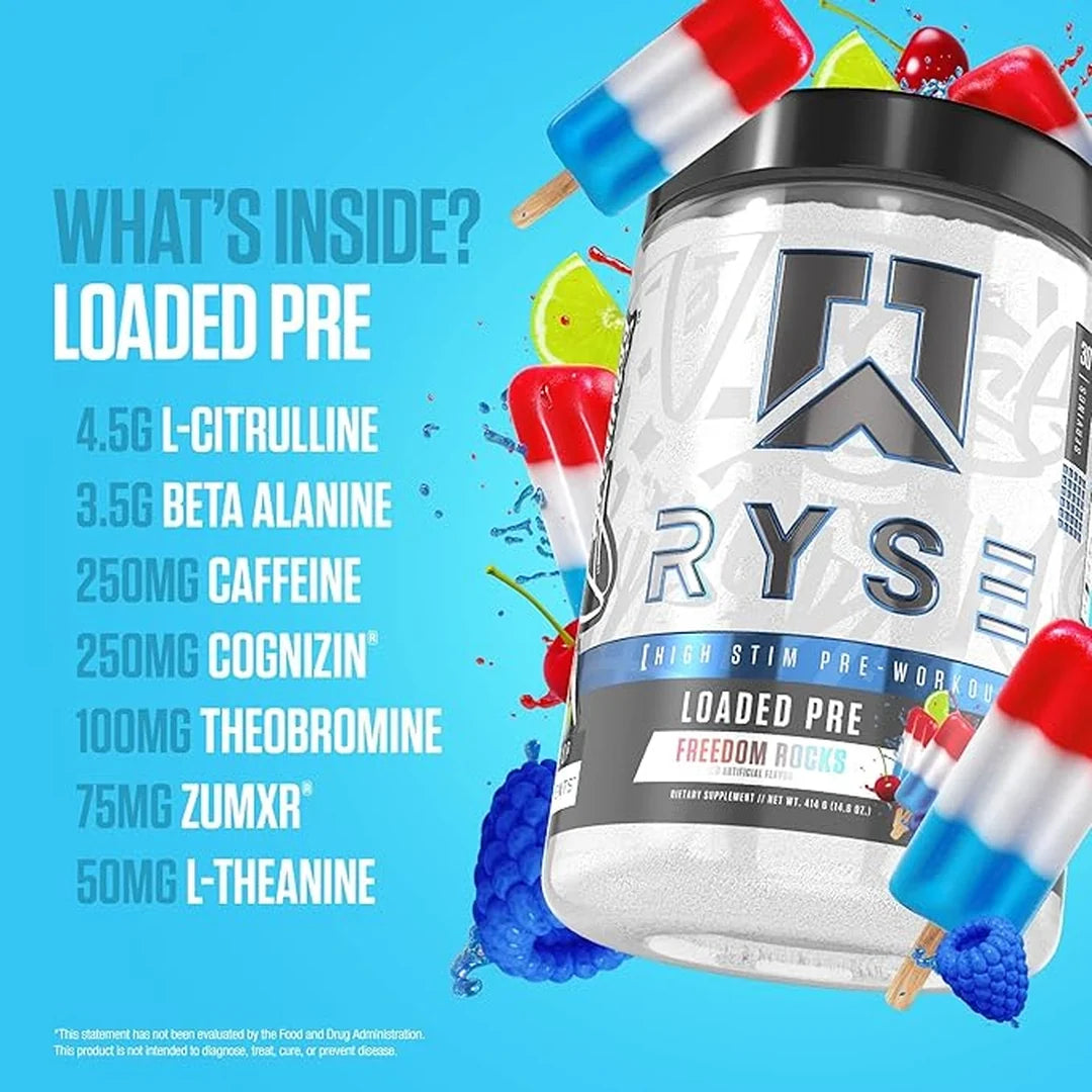 RYSE, Loaded Pre, Freedom Rocks, 14.9 oz (423 g)