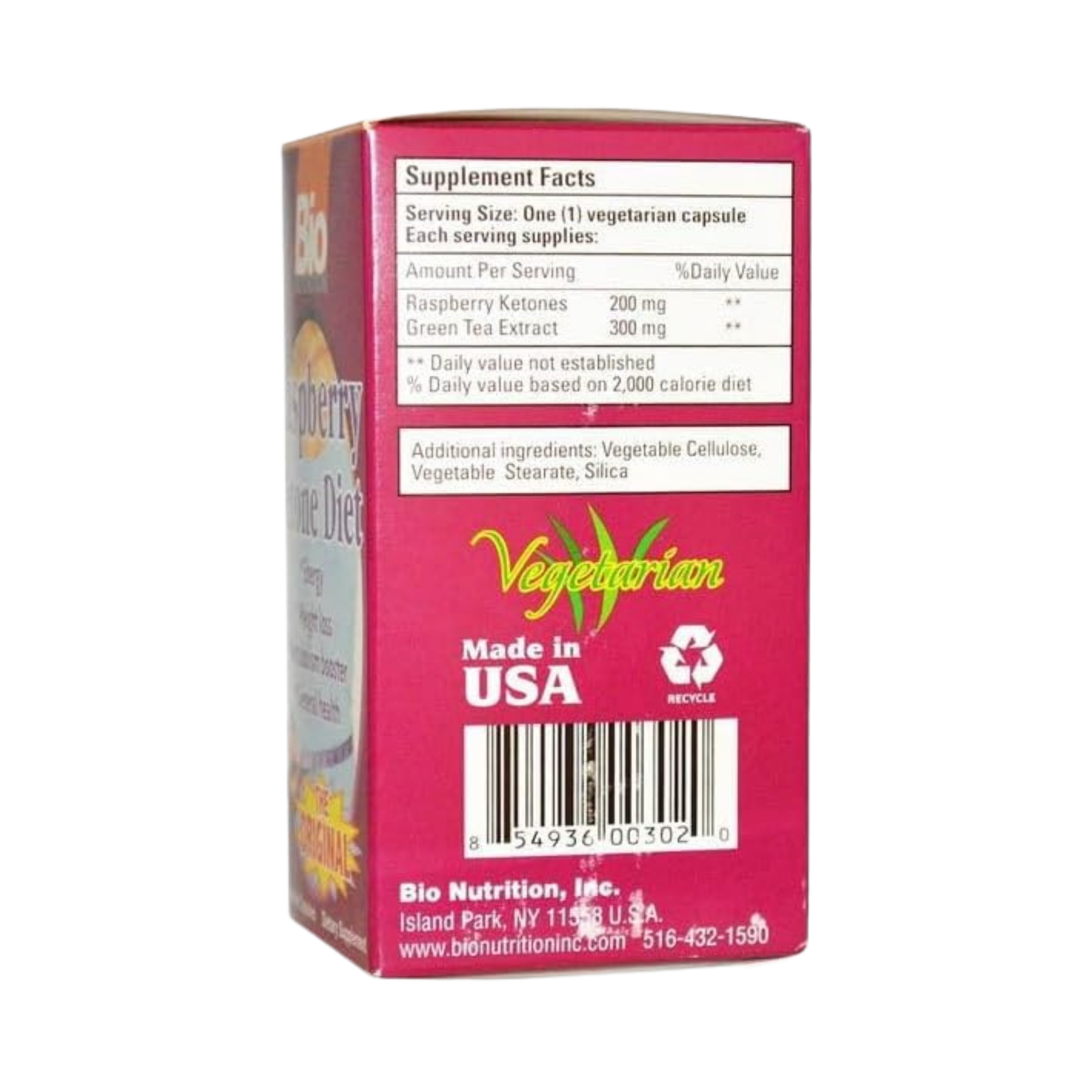 Bio Nutrition Raspberry Ketone Diet Capsules, 60 Capsules