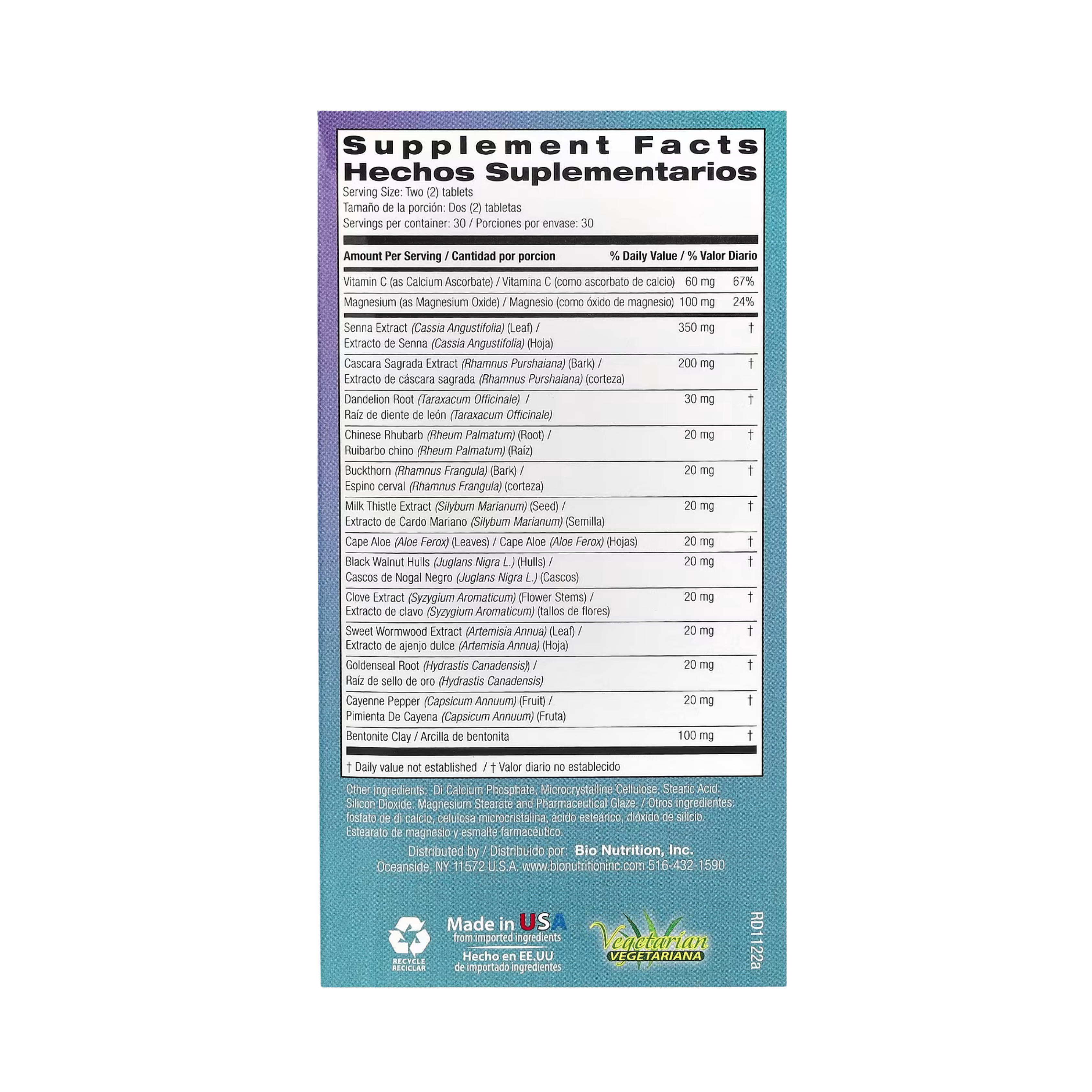 Bio Nutrition, Total Colon Wellness, 60 Tablets