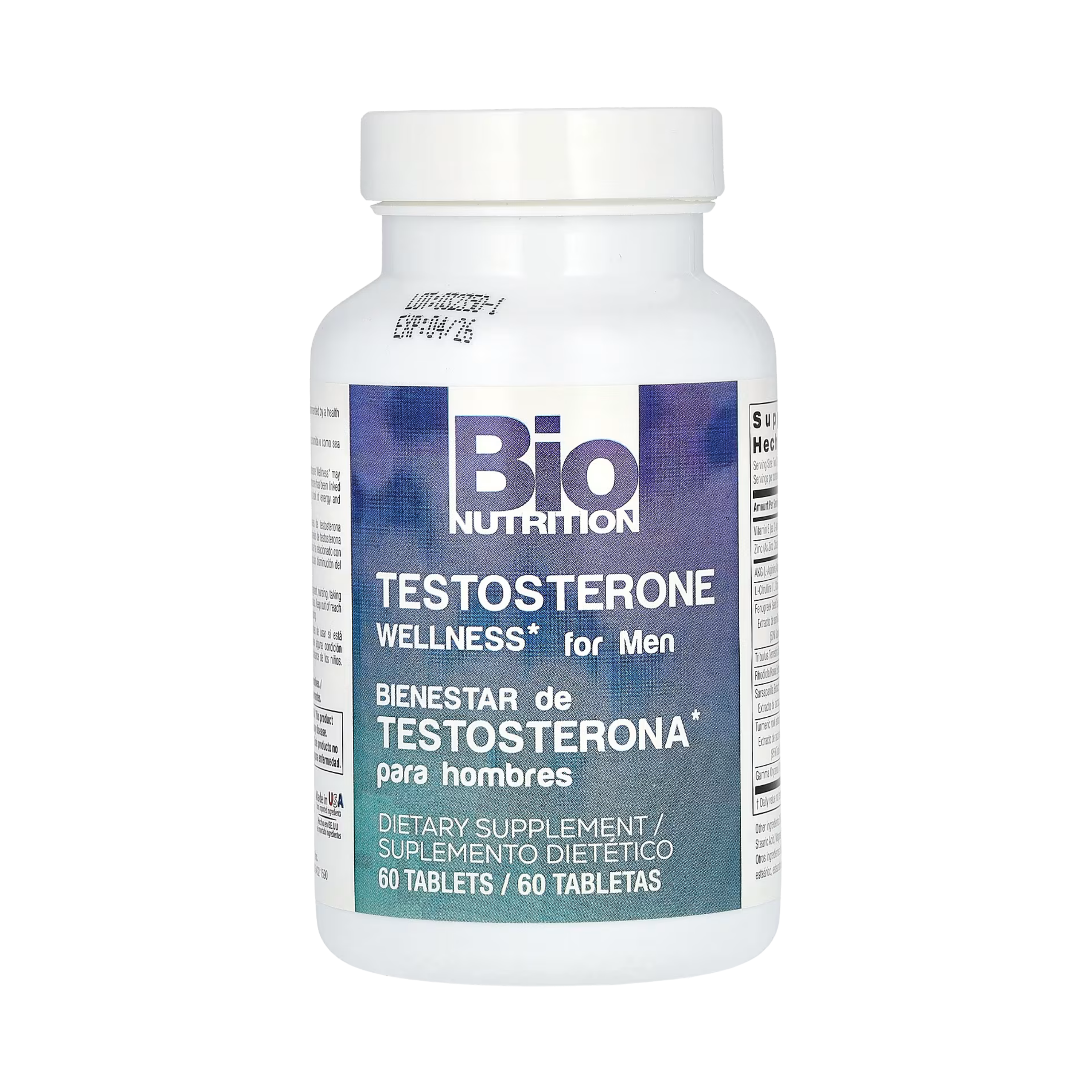 Bio Nutrition, Testosterone Wellness, For Men, 60 Tablets