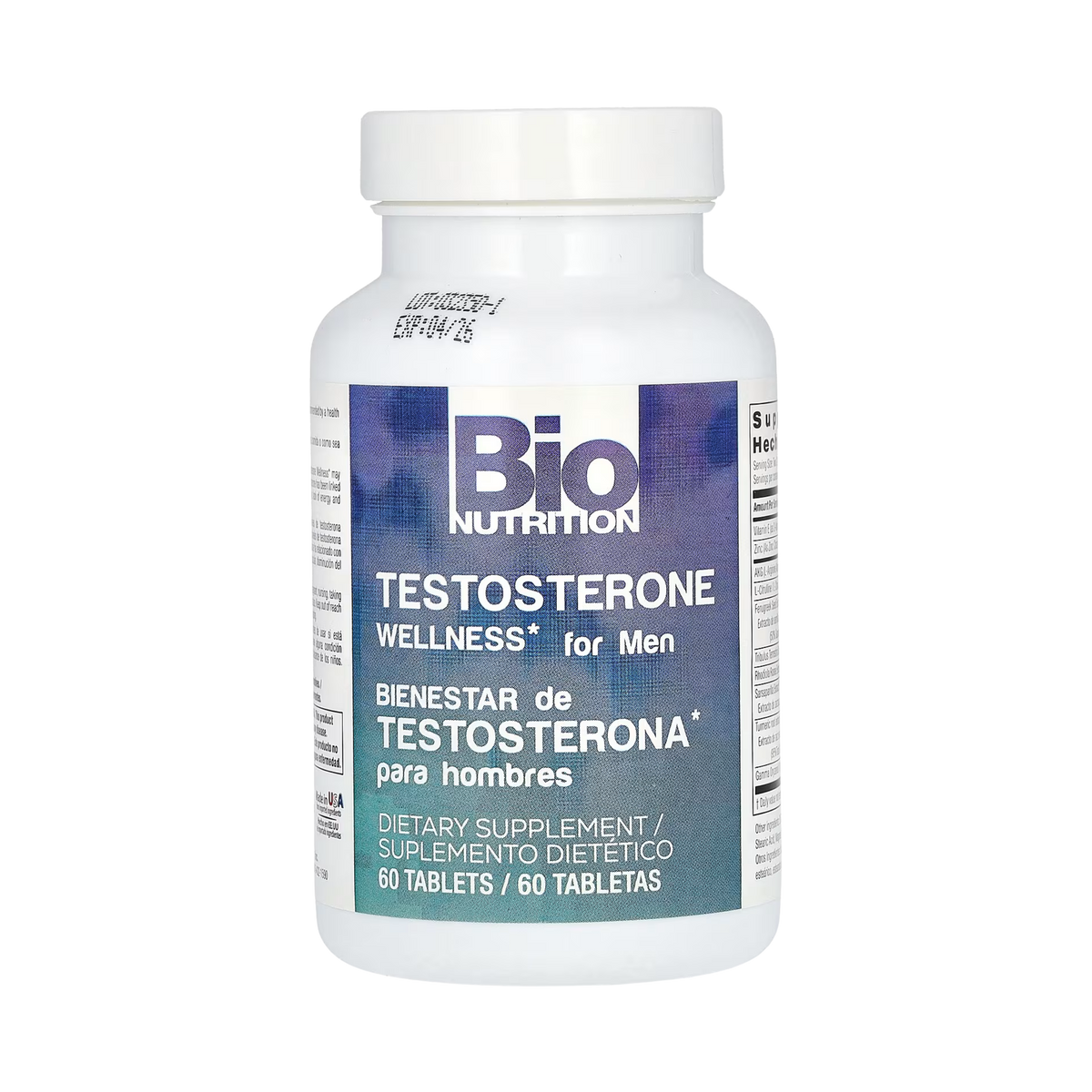 Bio Nutrition, Testosterone Wellness, For Men, 60 Tablets