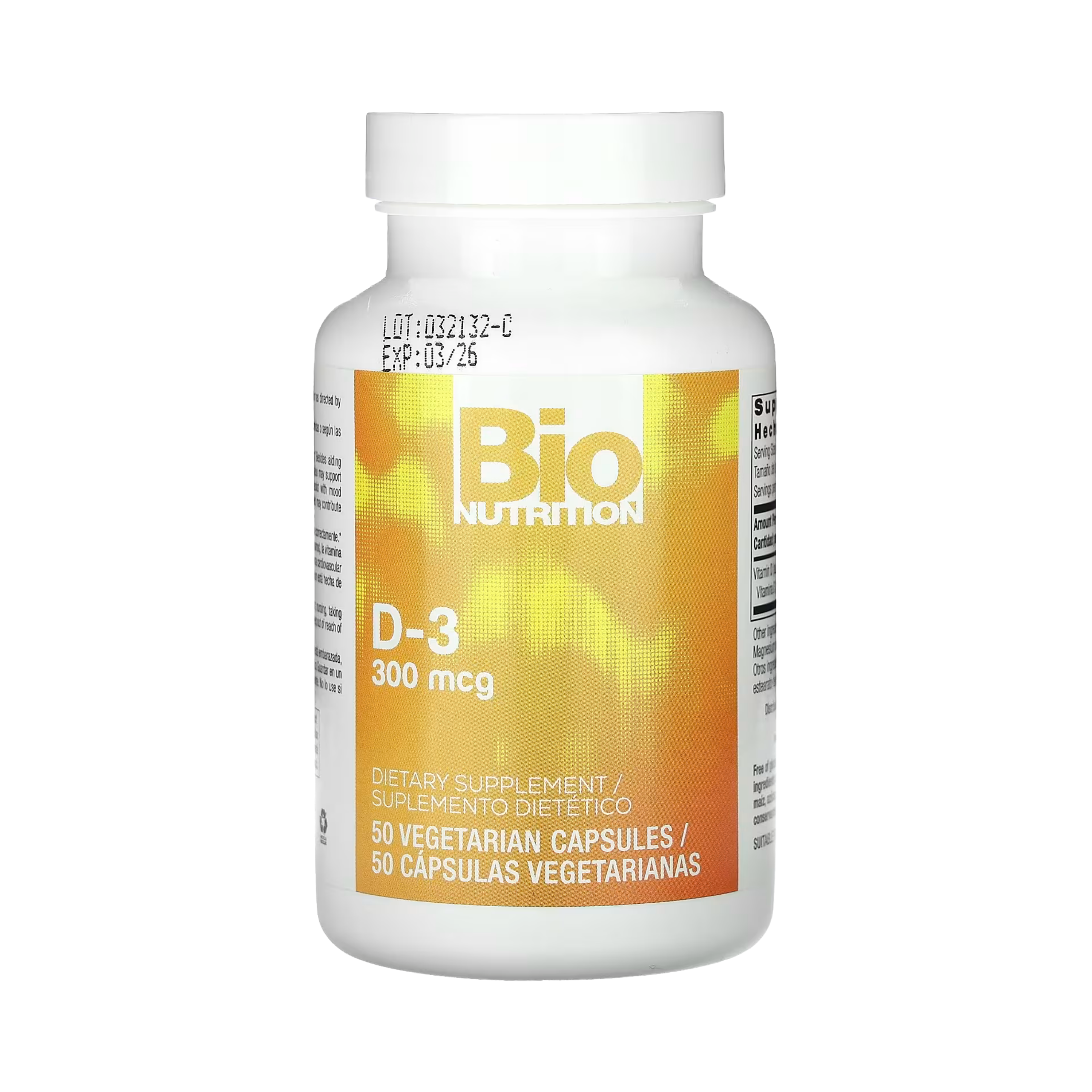 Bio Nutrition, D-3, 300 Mcg, 50 Vegetarian Capsules