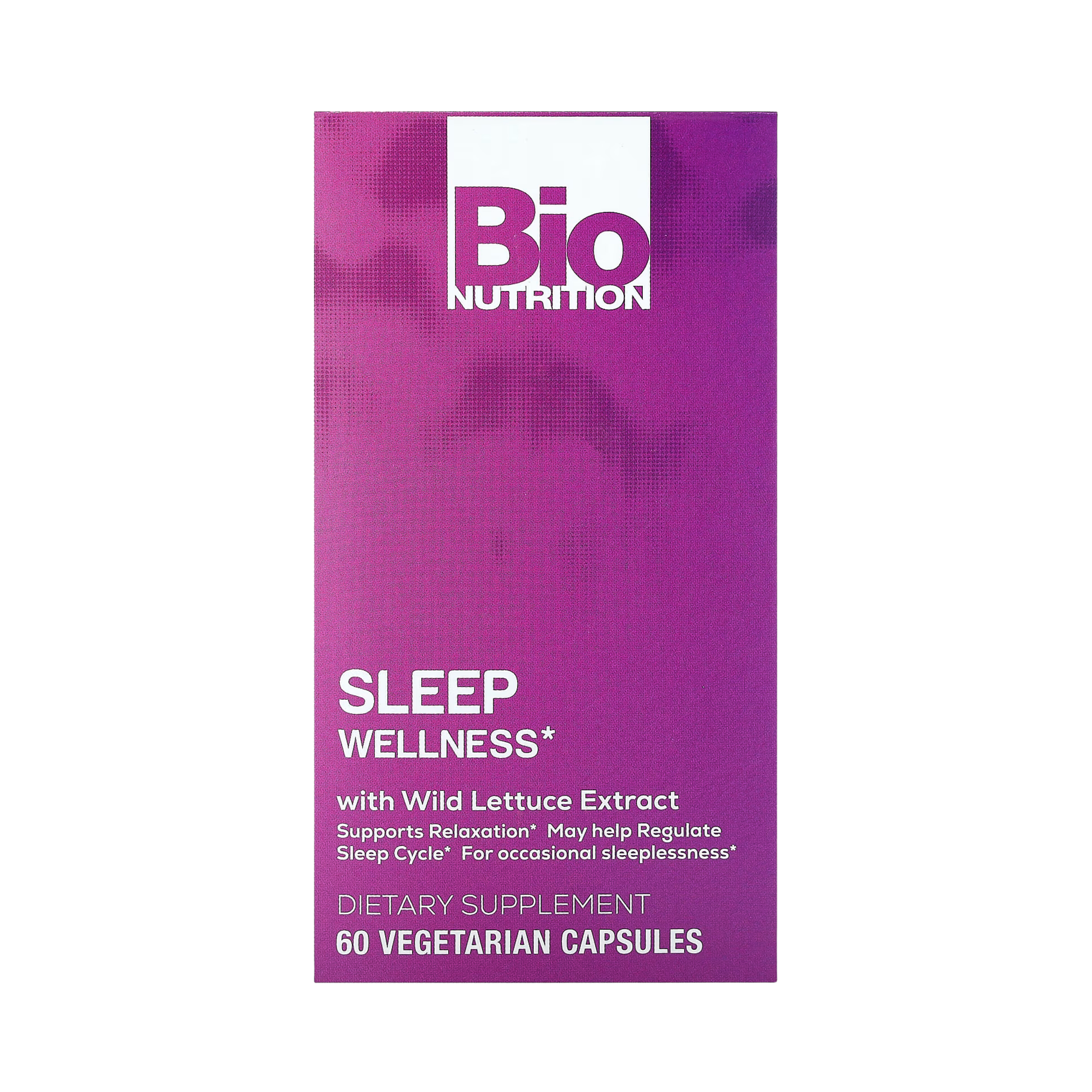 Bio Nutrition, Sleep Wellness with Wild Lettuce Extract, 60 Vegetarian Capsules