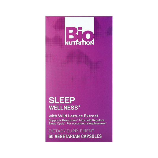 Bio Nutrition, Sleep Wellness with Wild Lettuce Extract, 60 Vegetarian Capsules