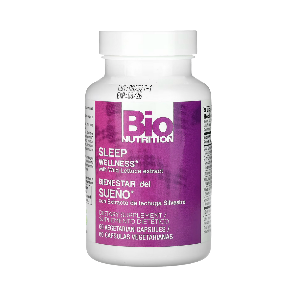 Bio Nutrition, Sleep Wellness with Wild Lettuce Extract, 60 Vegetarian Capsules