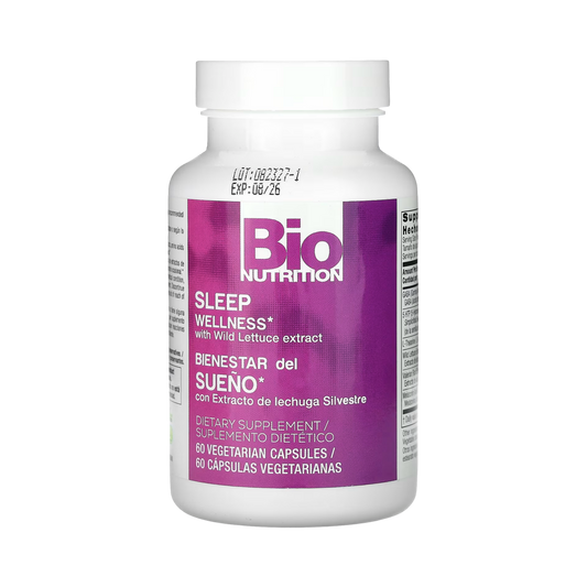 Bio Nutrition, Sleep Wellness with Wild Lettuce Extract, 60 Vegetarian Capsules