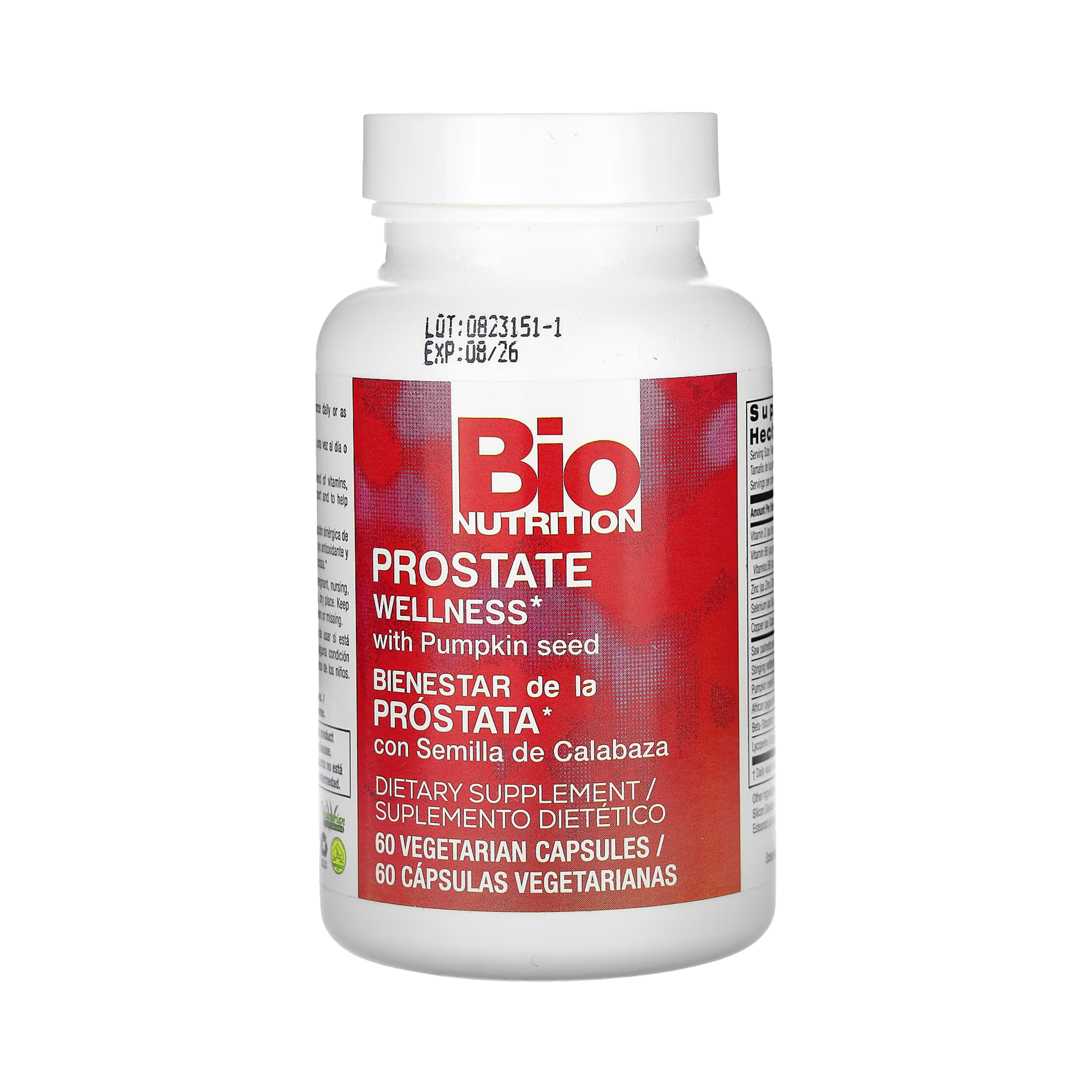 Bio Nutrition, Prostate Wellness With Pumpkin Seed Extract, 60 Vegetarian Capsules