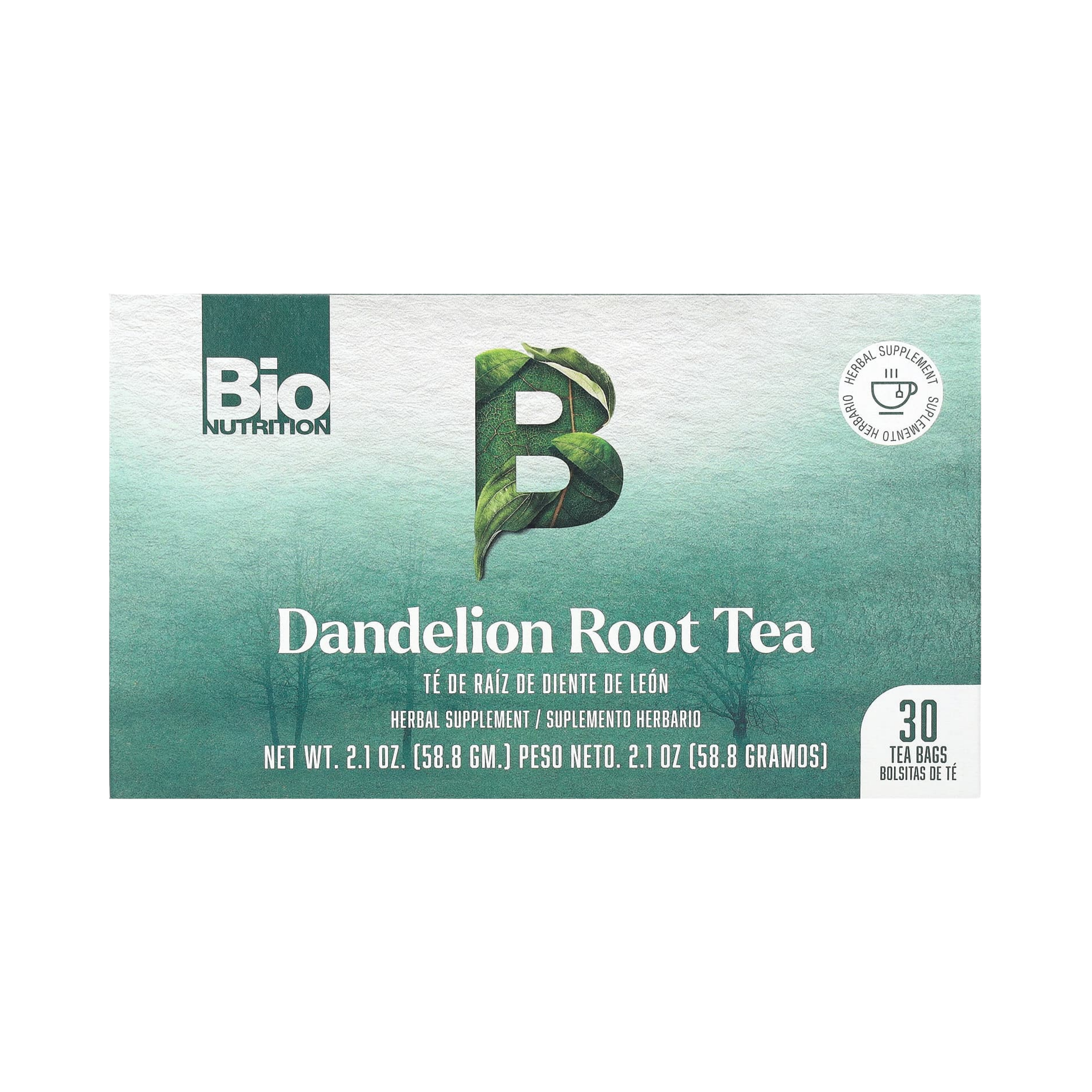 Bio Nutrition, Dandelion Root Tea, Caffeine Free, 30 Tea Bags, 2.1 Oz