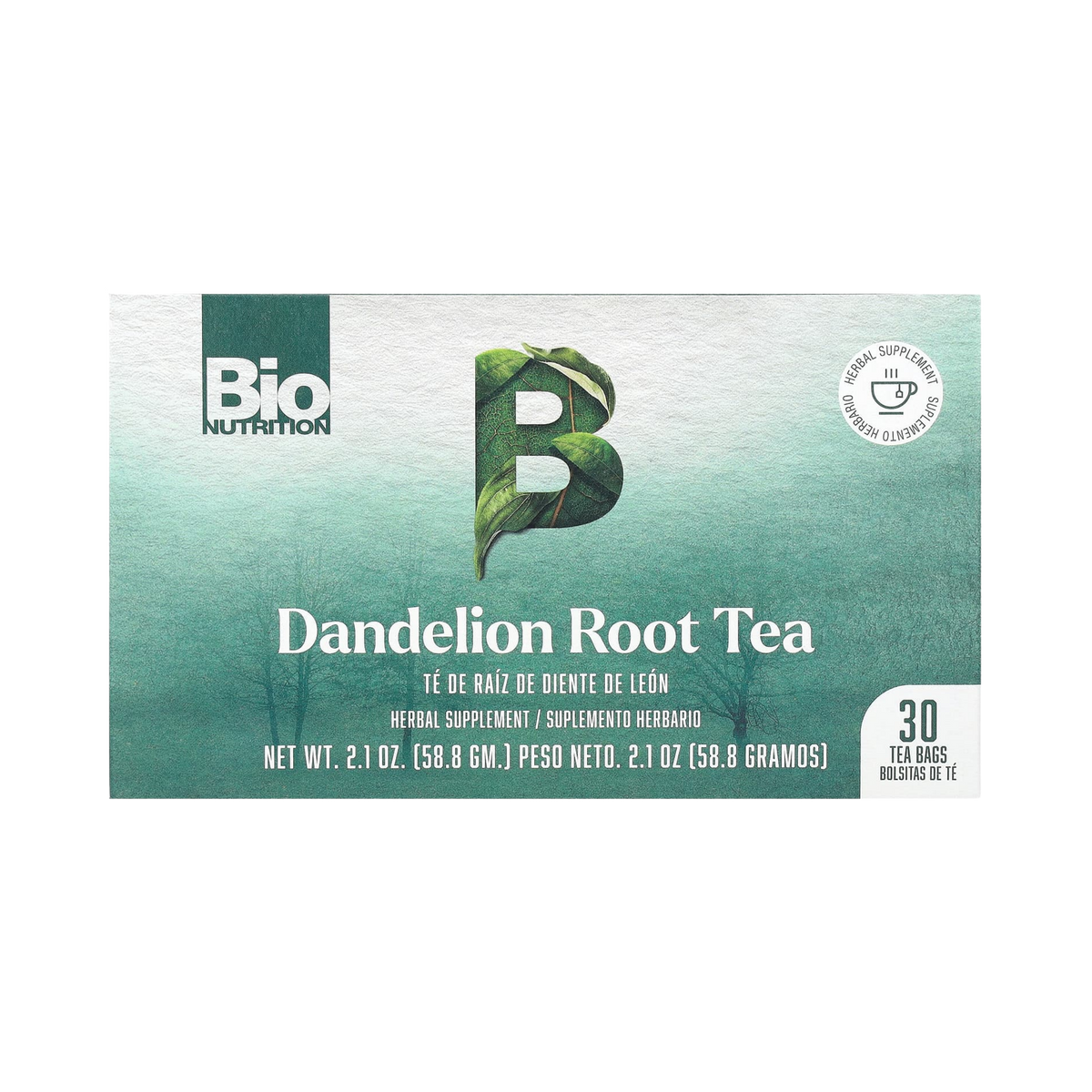 Bio Nutrition, Dandelion Root Tea, Caffeine Free, 30 Tea Bags, 2.1 Oz