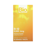 Bio Nutrition, Vitamin B-12, Cherry, 6,000 Mcg, 50 Chewable Tablets