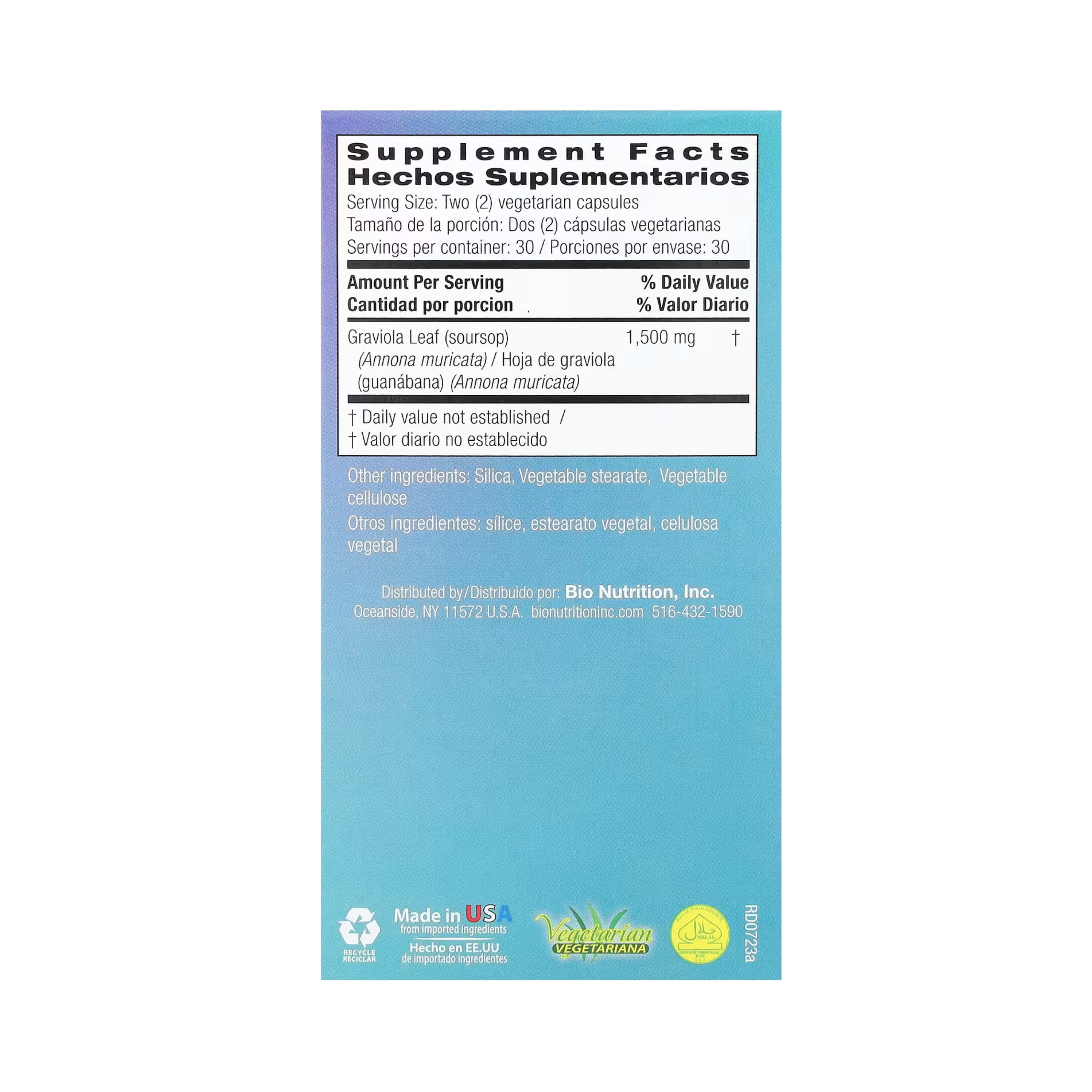 Bio Nutrition, Graviola, 60 Vegetarian Capsules