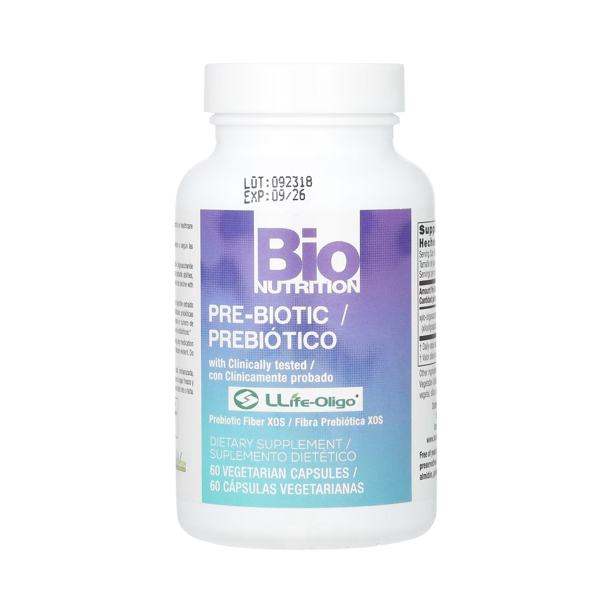 Bio Nutrition, Pre-Biotic, 60 Vegetarian Capsules