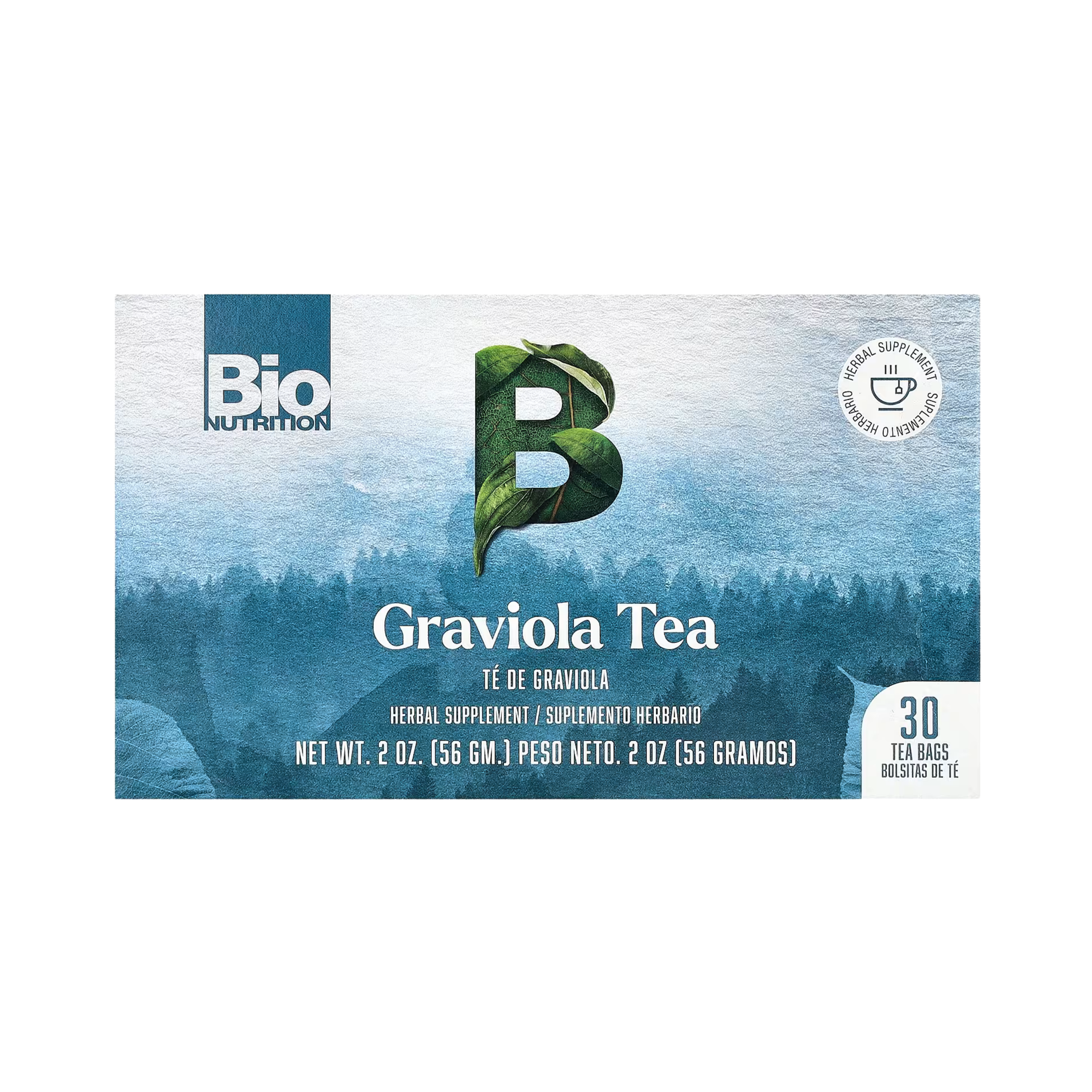 Bio Nutrition, Graviola Tea, Caffeine Free, 30 Tea Bags, 2 Oz