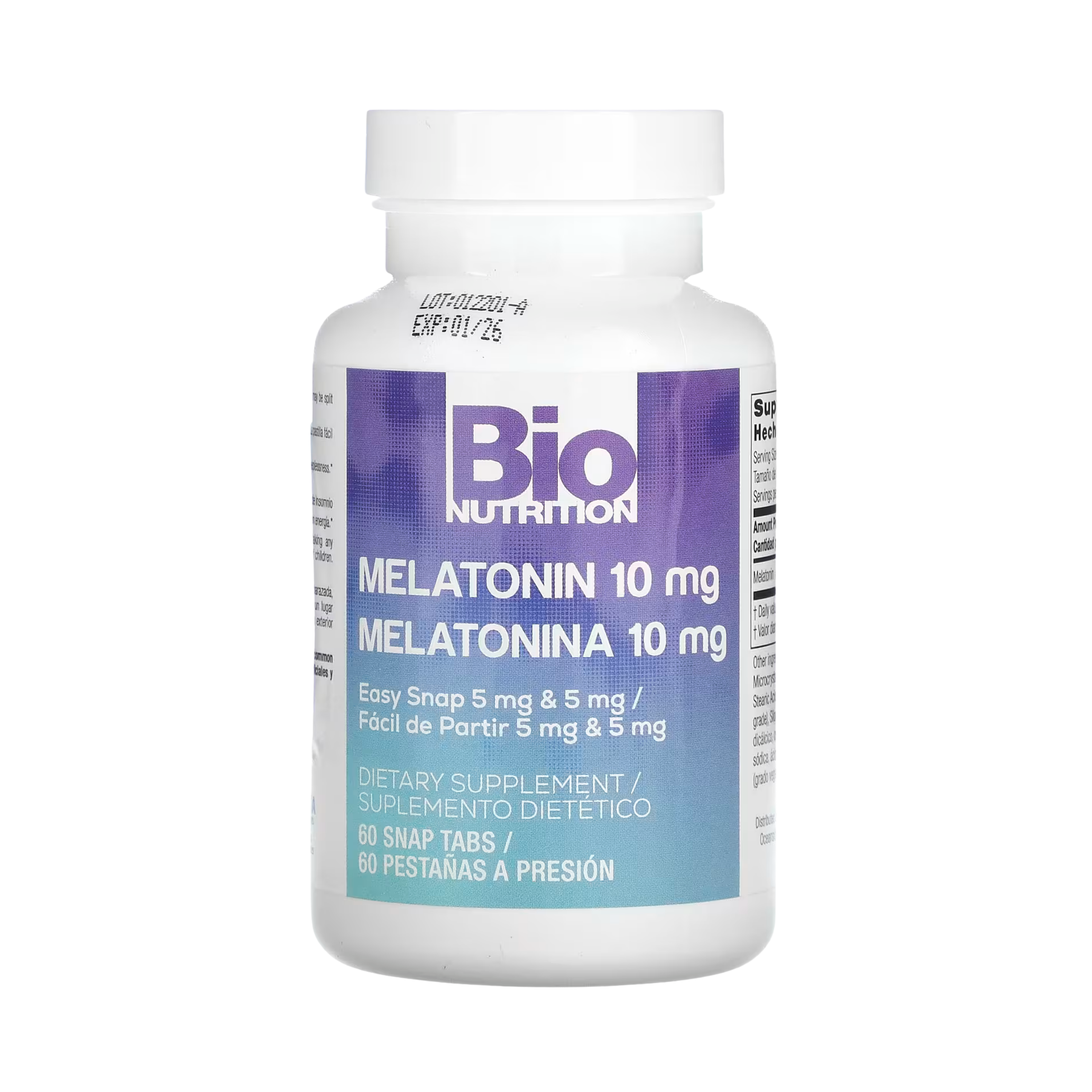 Bio Nutrition, Melatonin, 10 Mg, 60 Snap Tablets