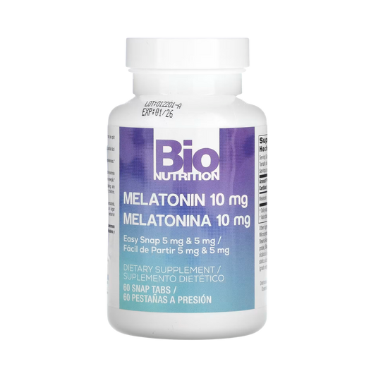 Bio Nutrition, Melatonin, 10 Mg, 60 Snap Tablets