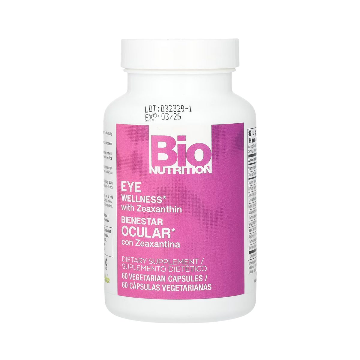 Bio Nutrition, Eye Wellness with Zeaxanthin, 60 Vegetarian Capsules