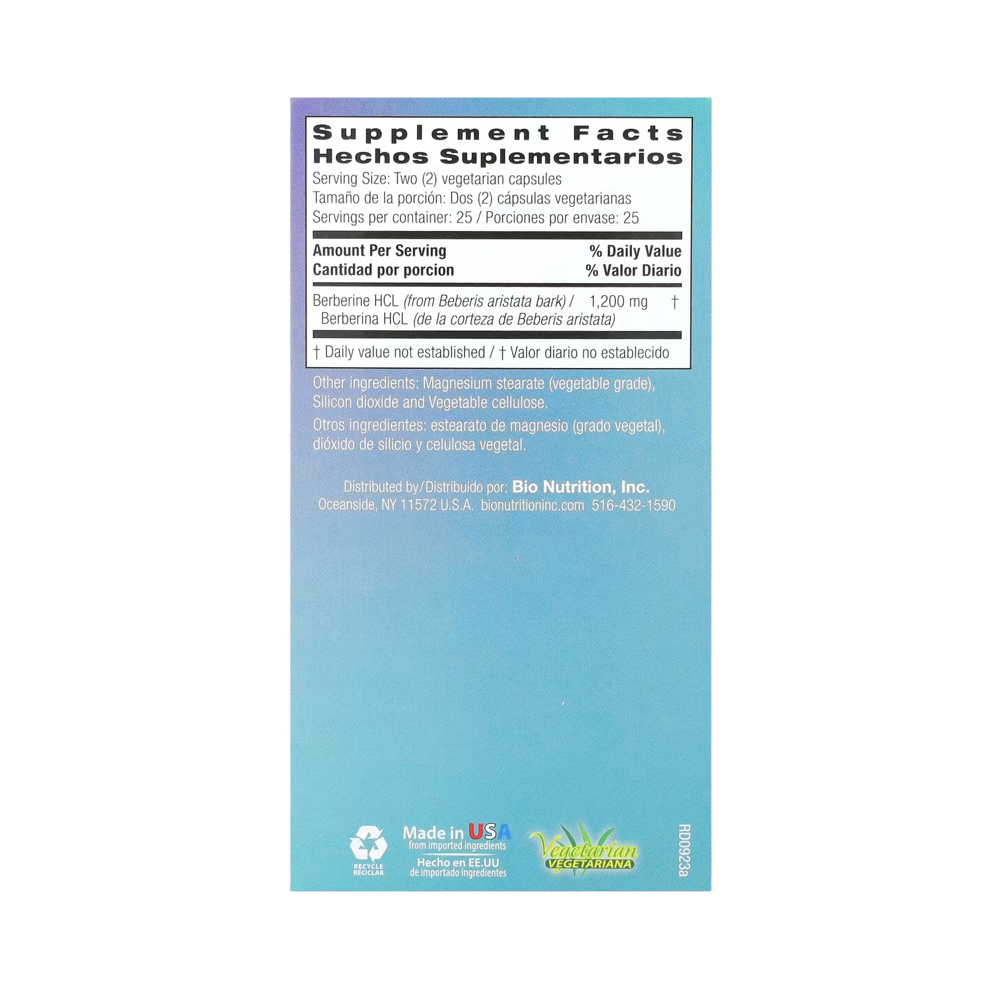 Bio Nutrition, Advanced Berberine, 50 Vegetarian Capsules