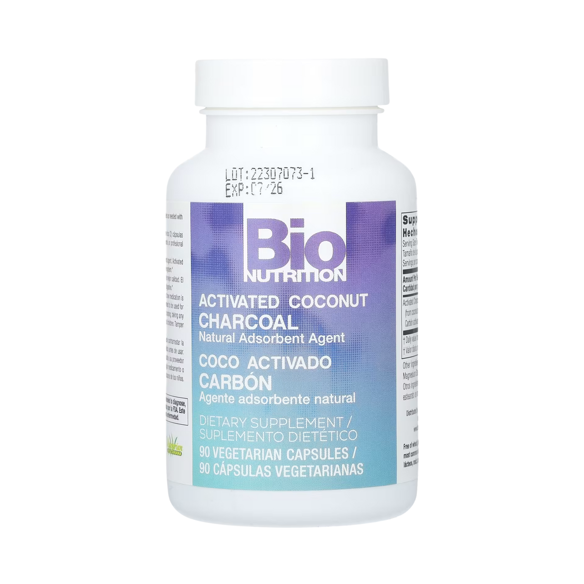 Bio Nutrition, Activated Coconut Charcoal, 90 Vegetarian Capsules