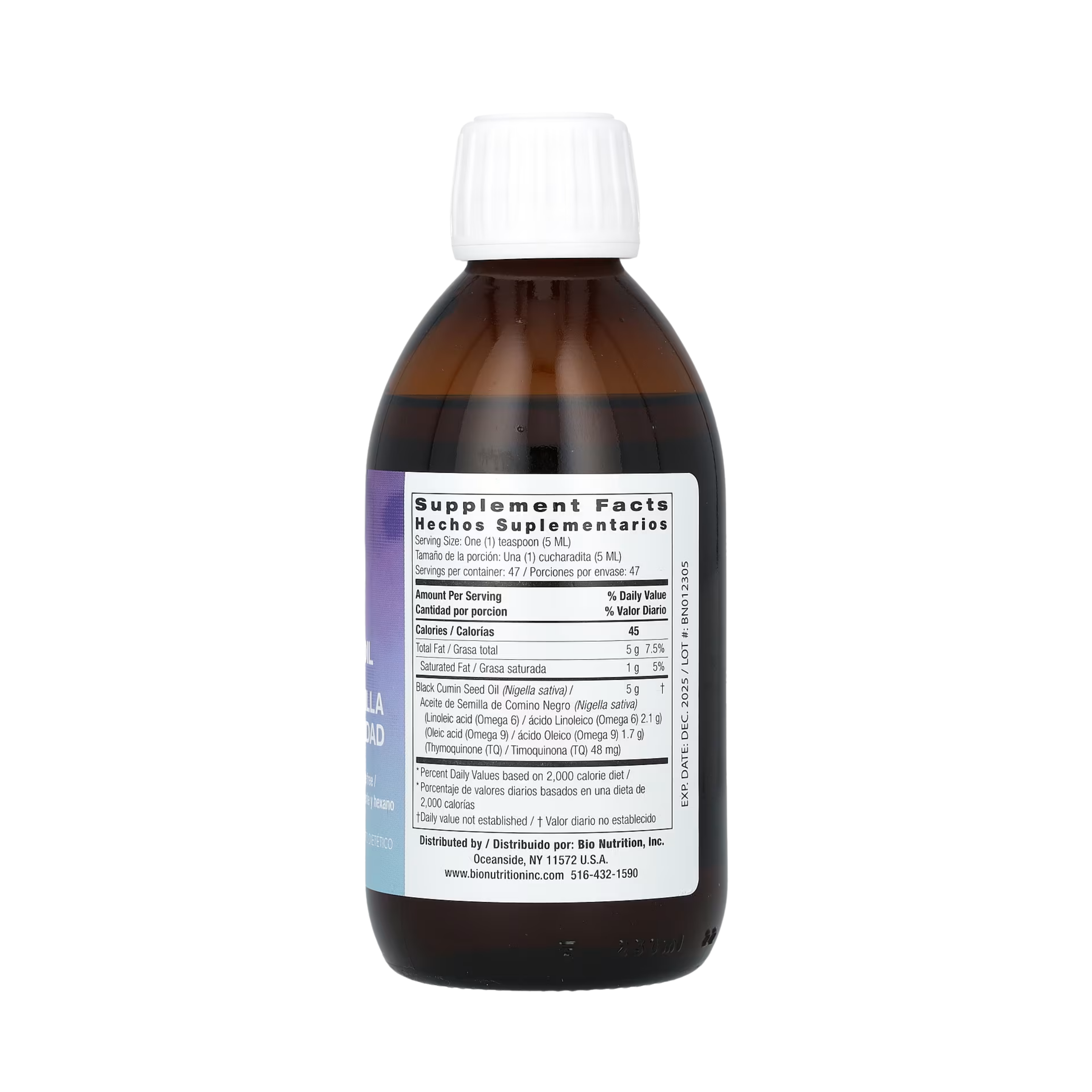 Bio Nutrition, Premium Black Seed Oil, 5g, 8 Fl Oz