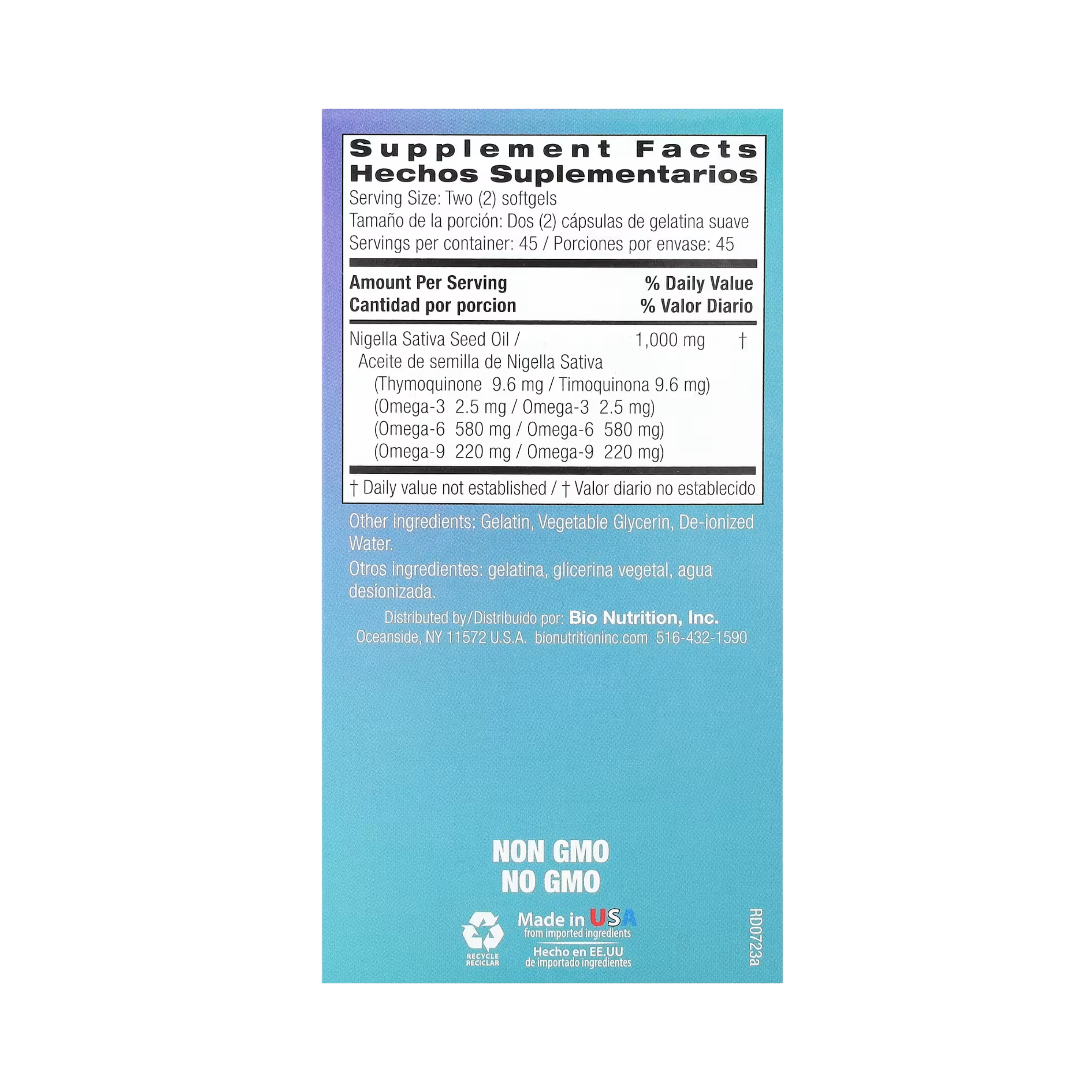 Bio Nutrition, Premium Black Seed Oil, 90 Softgels