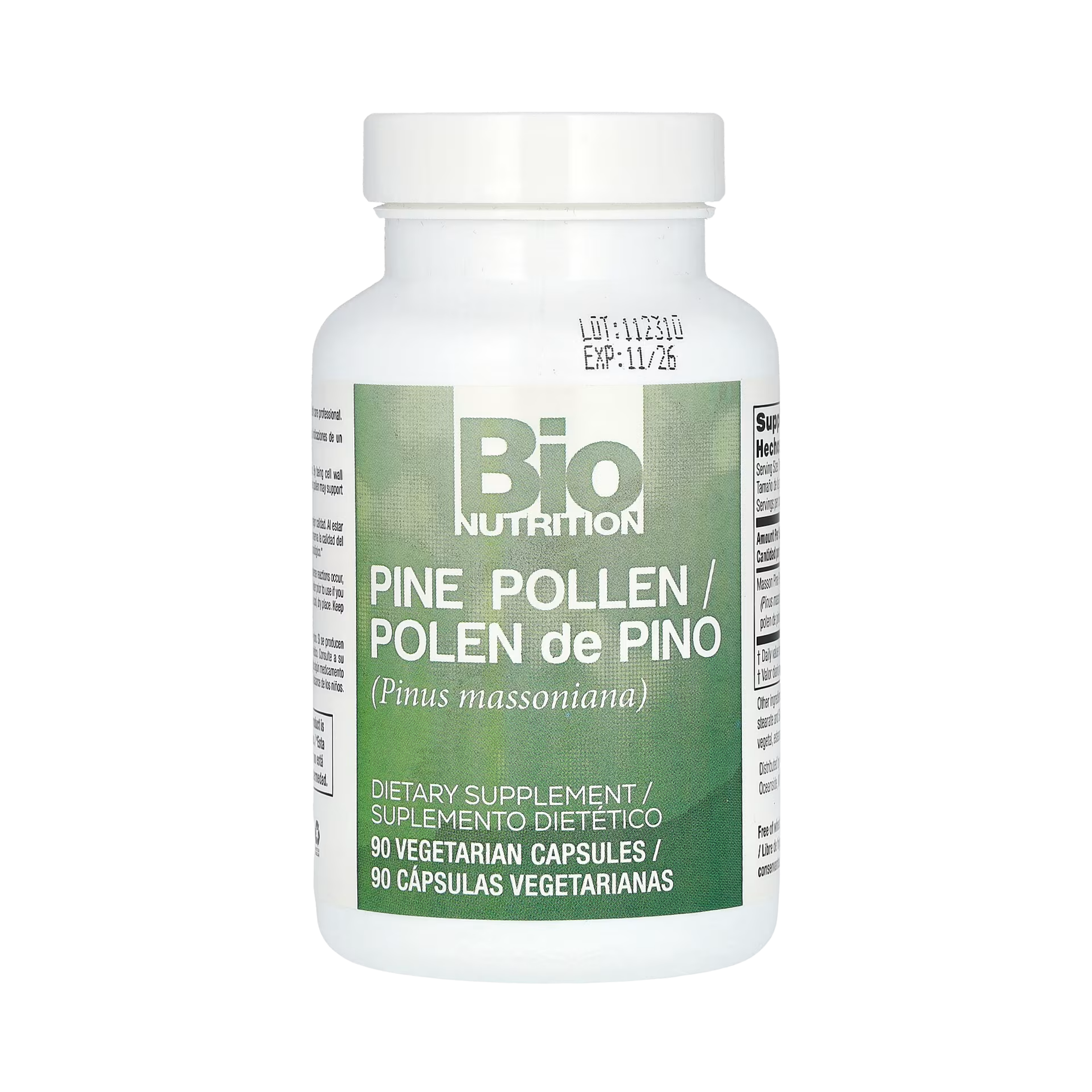 Bio Nutrition, Pine Pollen, 90 Vegetarian Capsules