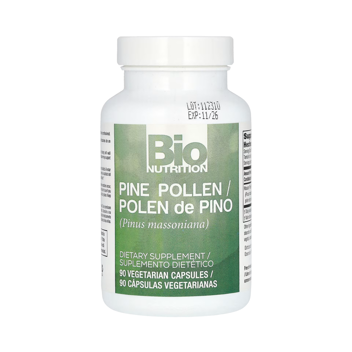 Bio Nutrition, Pine Pollen, 90 Vegetarian Capsules