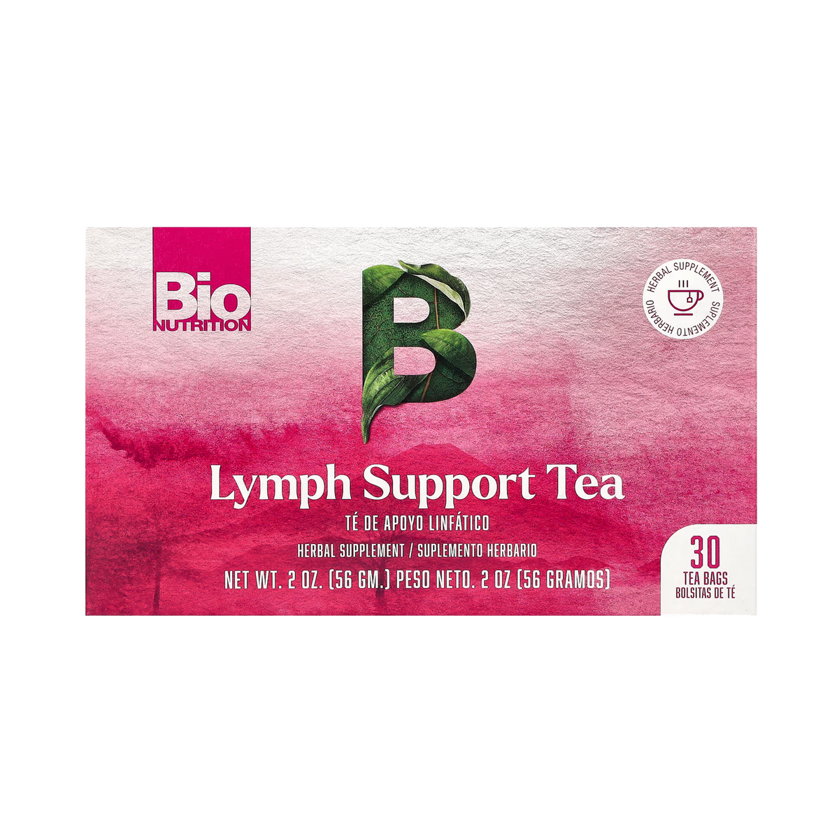 Bio Nutrition, Lymph Support Tea, Caffeine Free, 30 Tea Bags, 2 Oz