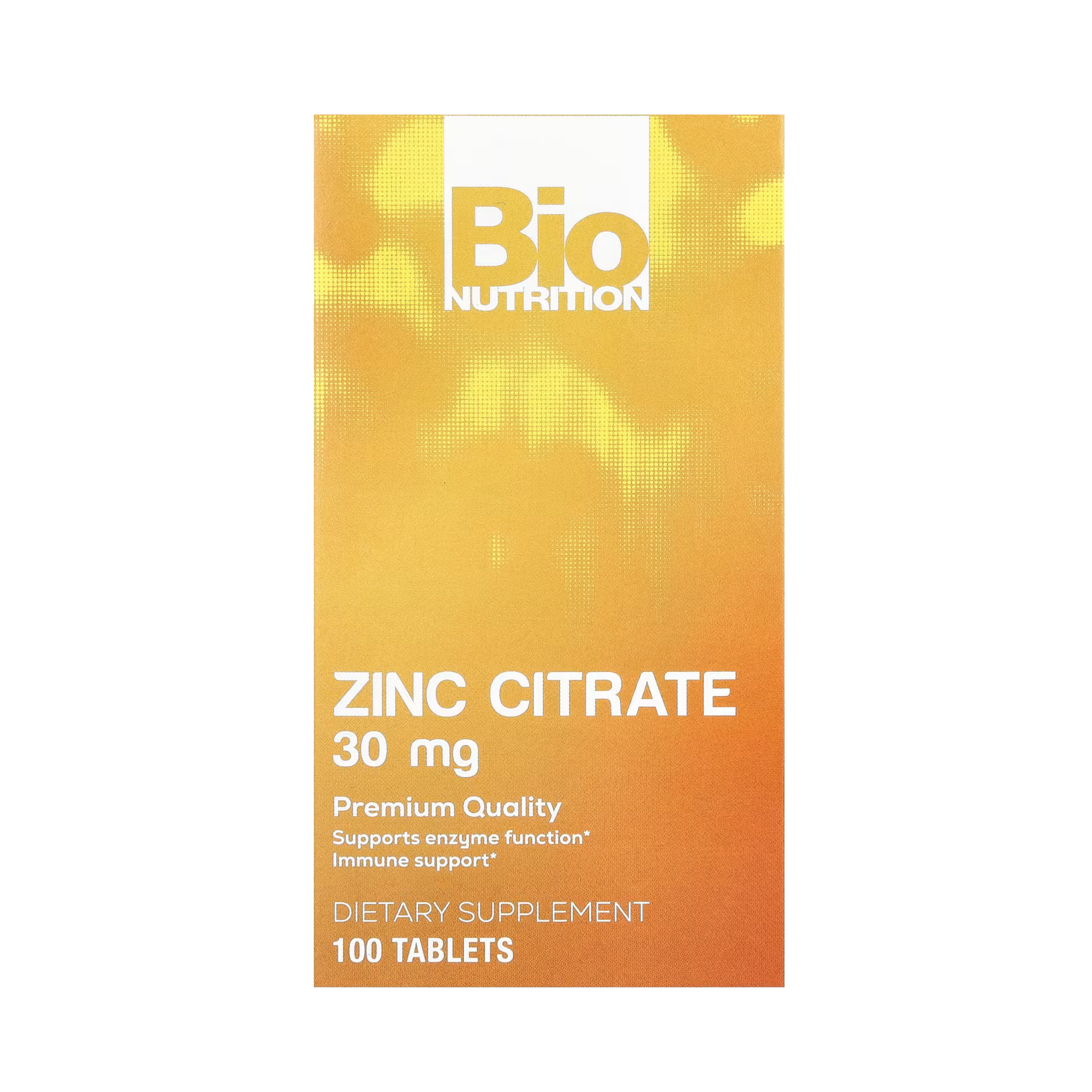 Bio Nutrition, Zinc Citrate, 30 Mg, 100 Tablets