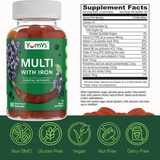 YumVs, Multi with Iron, Grape Flavor, 60 Gummies