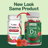 YumVs, Vitamin D3 Gummies, High Potency, Berry Flavor, 125 mcg, 60 Gummies