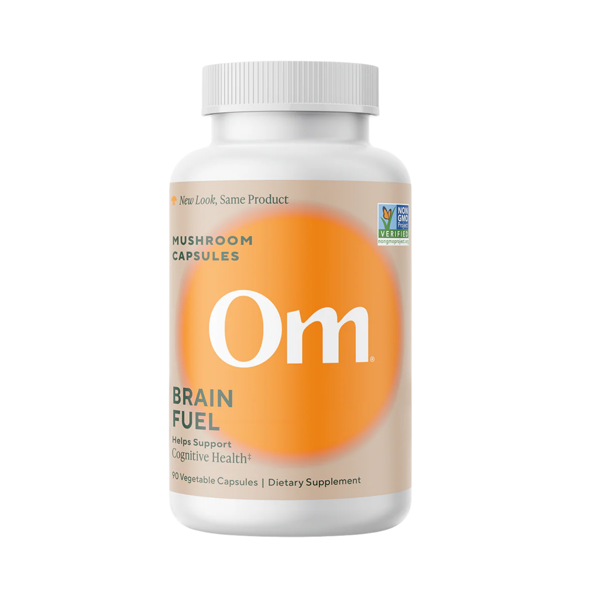 Om Mushrooms, Brain Fuel, Mushroom Capsules, 90 Vegetable Capsules